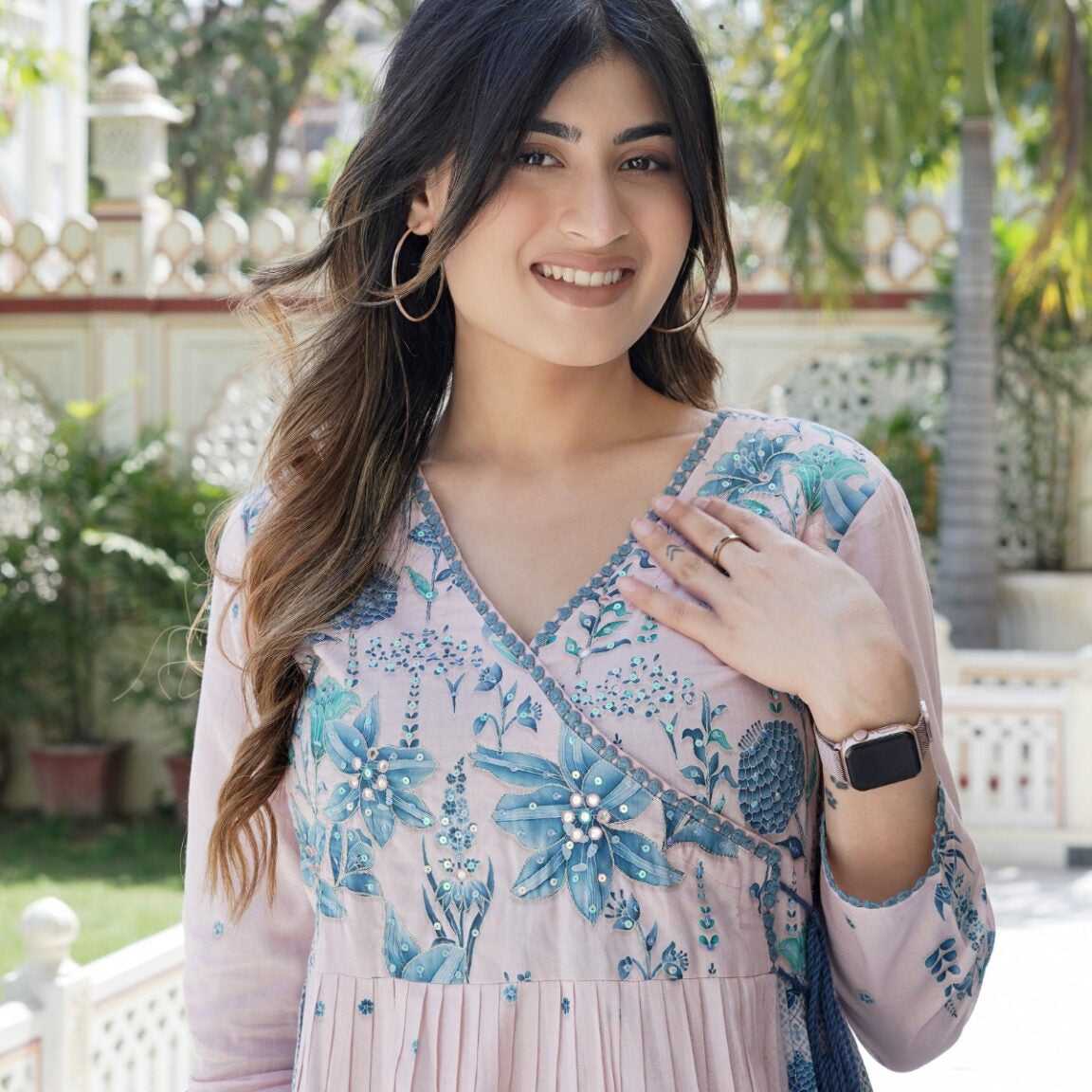 “Royal” Royal Blush mul cotton Anarkali Set