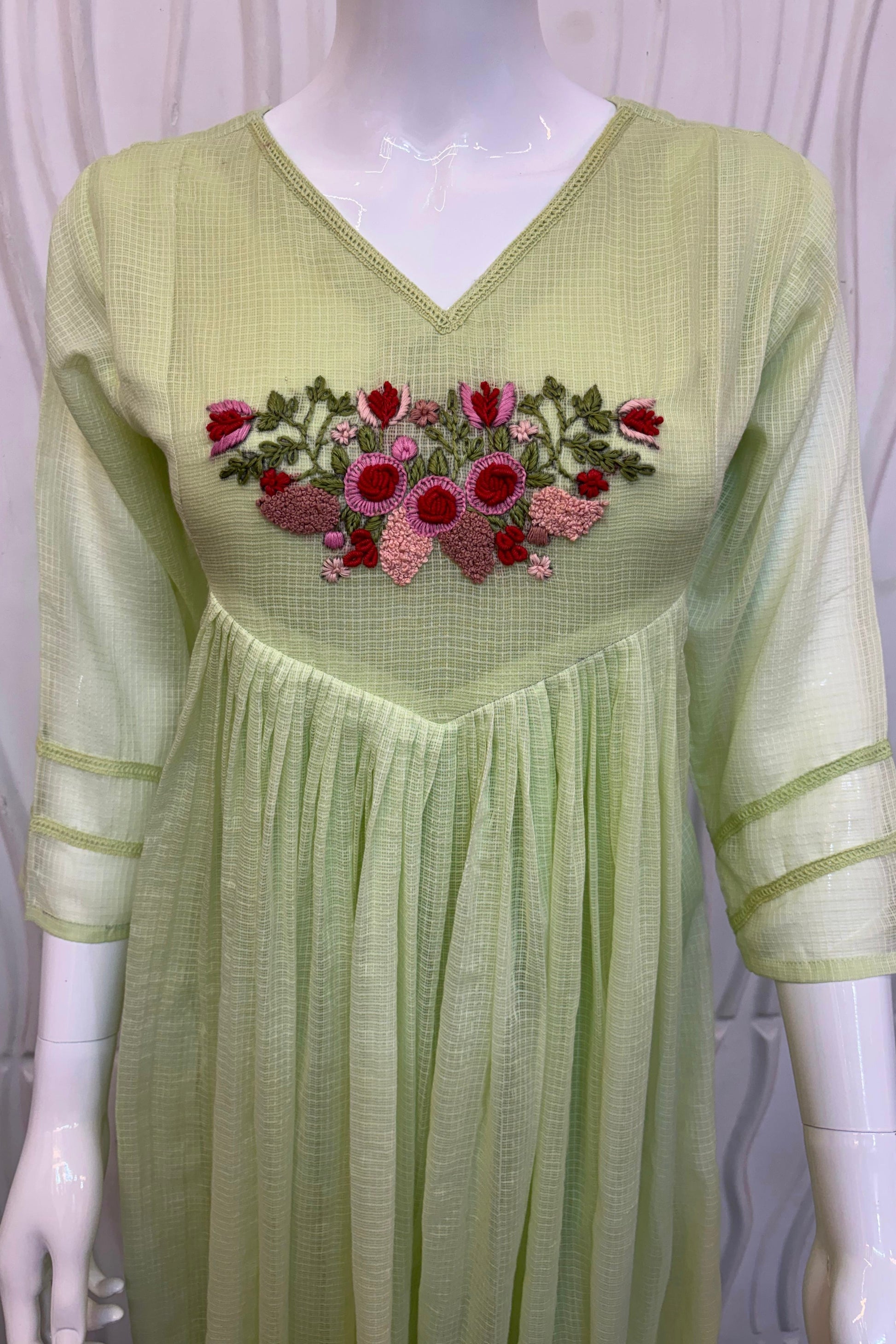 🛍️”Maria –  Pre book Premium Kota A Line Kurta Set