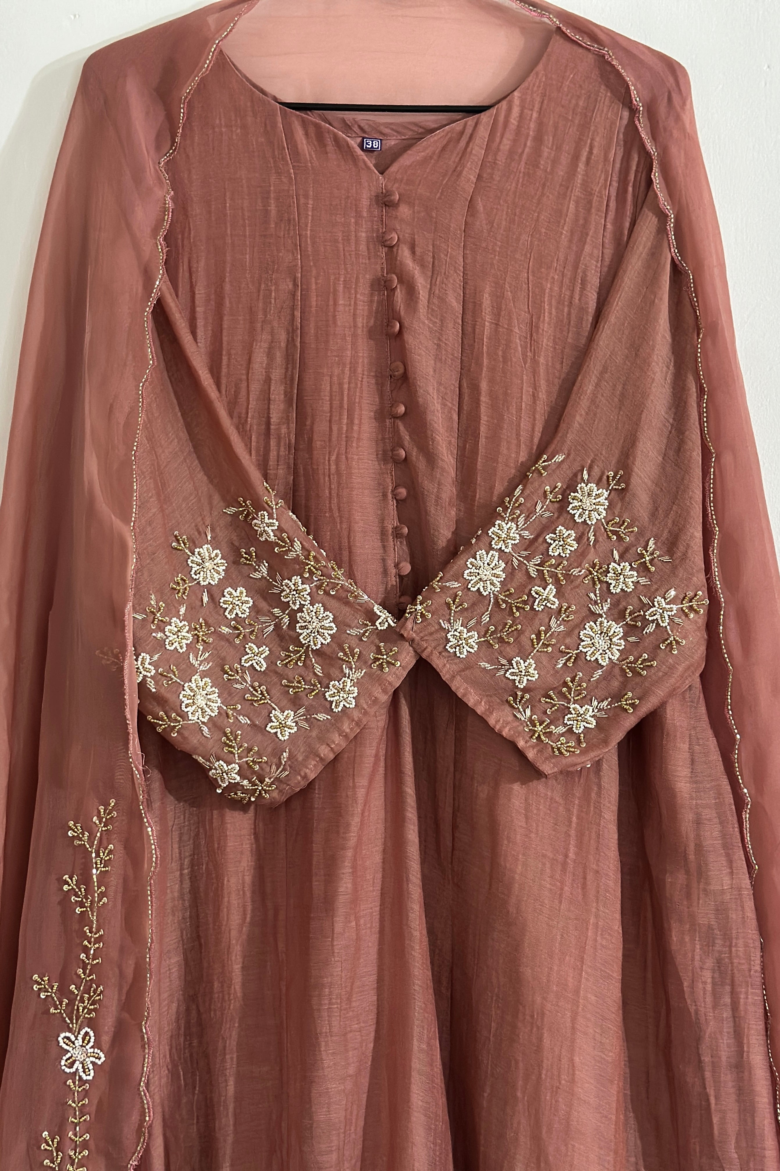 ✨Ay10- Beautiful Mul Chanderi A Line Kurta set 💫