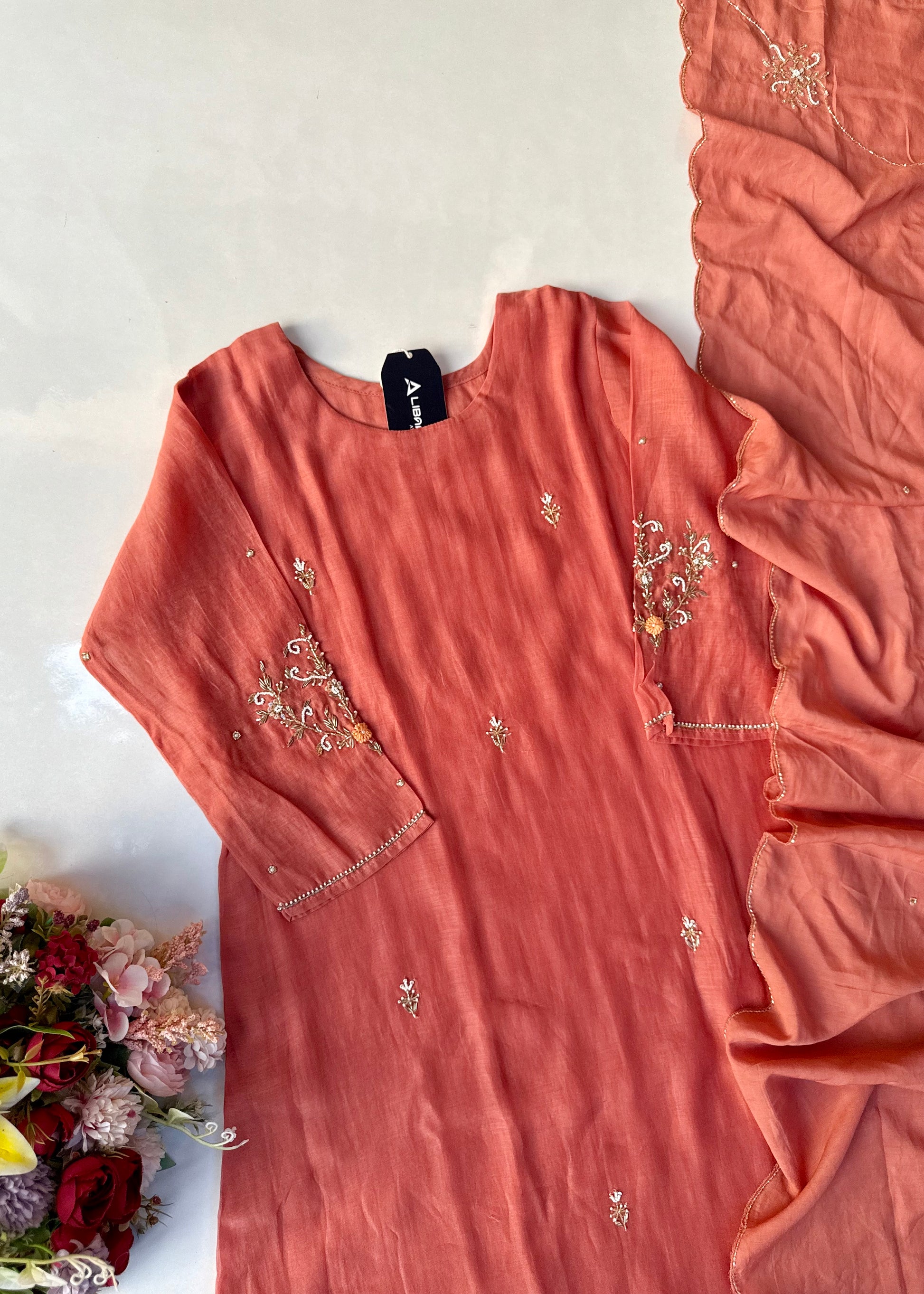 “Iqrah” premium Mul-Chanderi Party wear A Line suit set