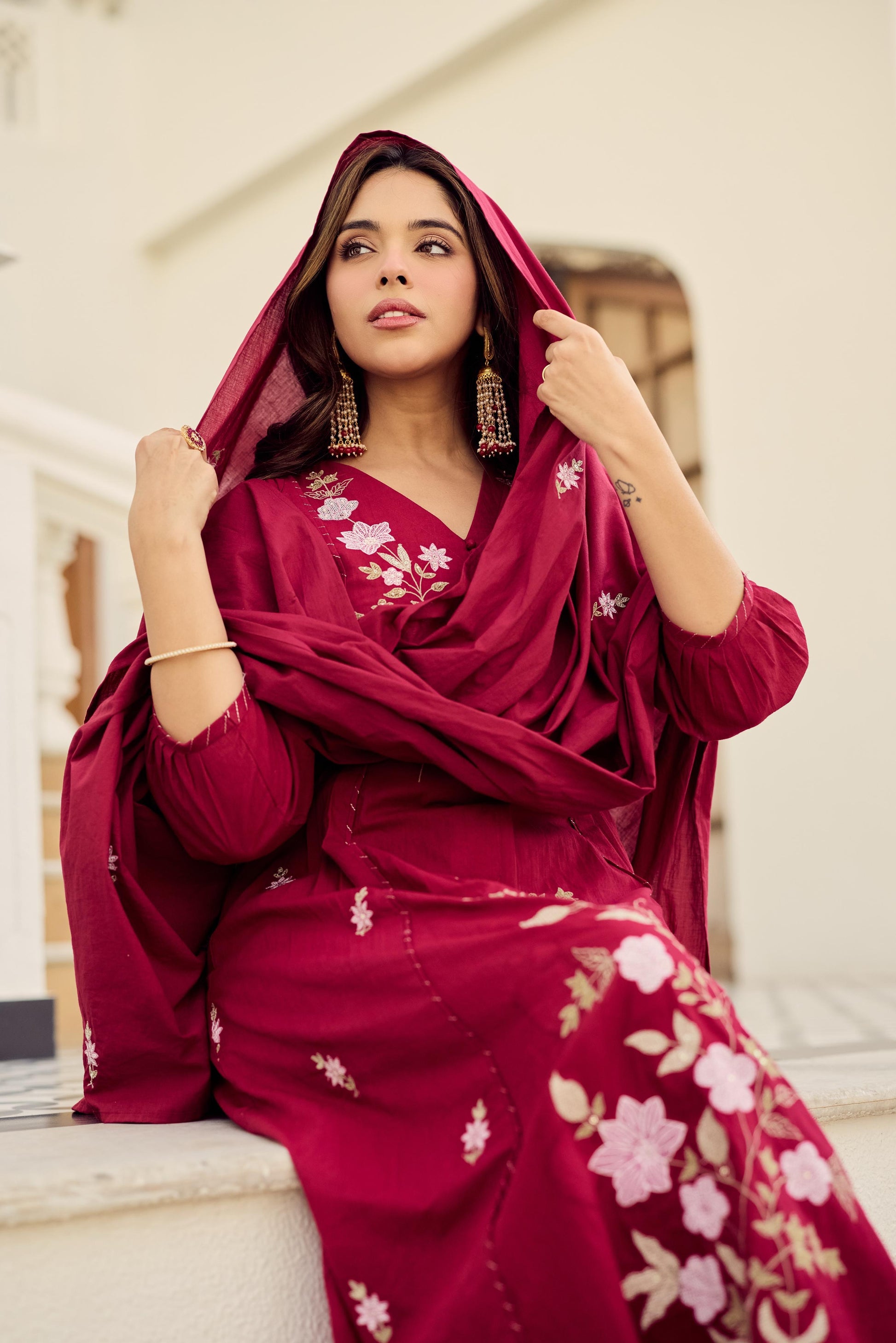 ✨”Dipali – Premium Cotton A-Line Kurta Set