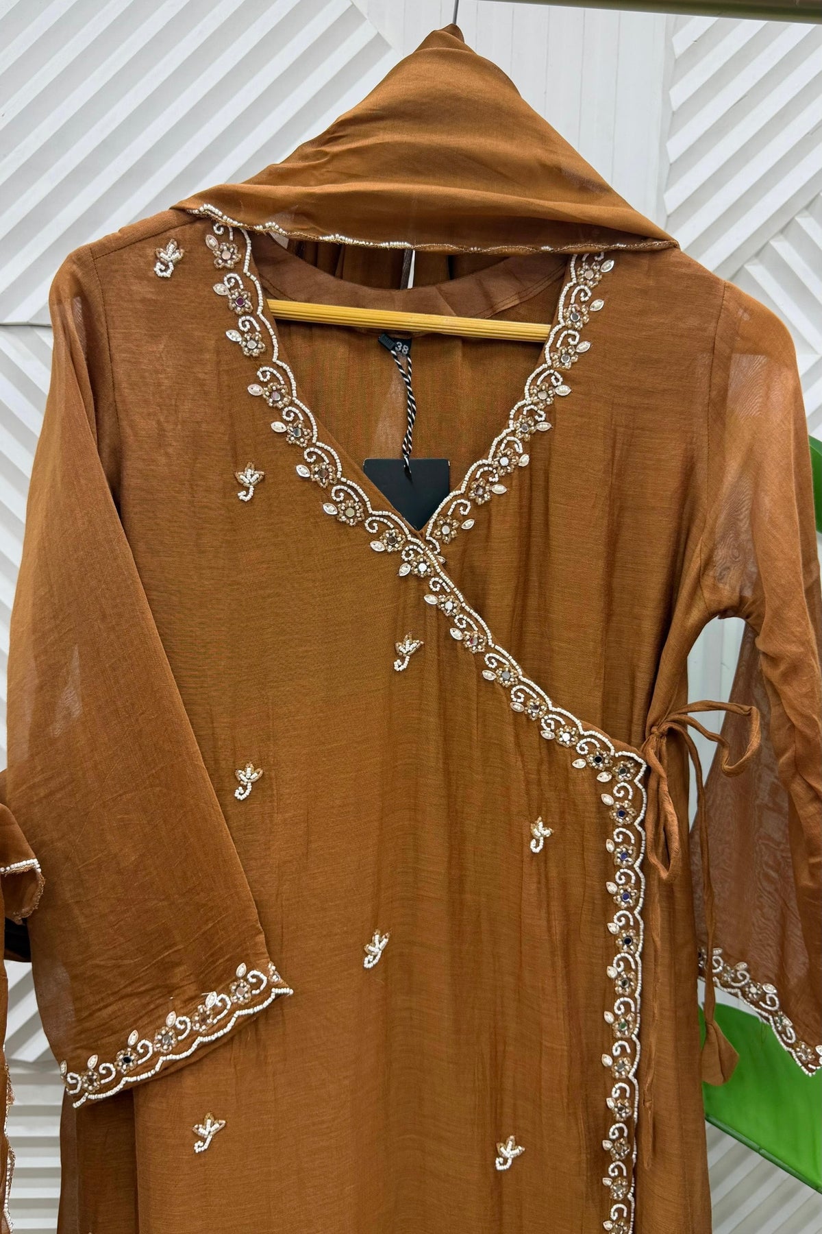 ✨Annya - Premium Mul Chanderi Angrakha Kurta Set