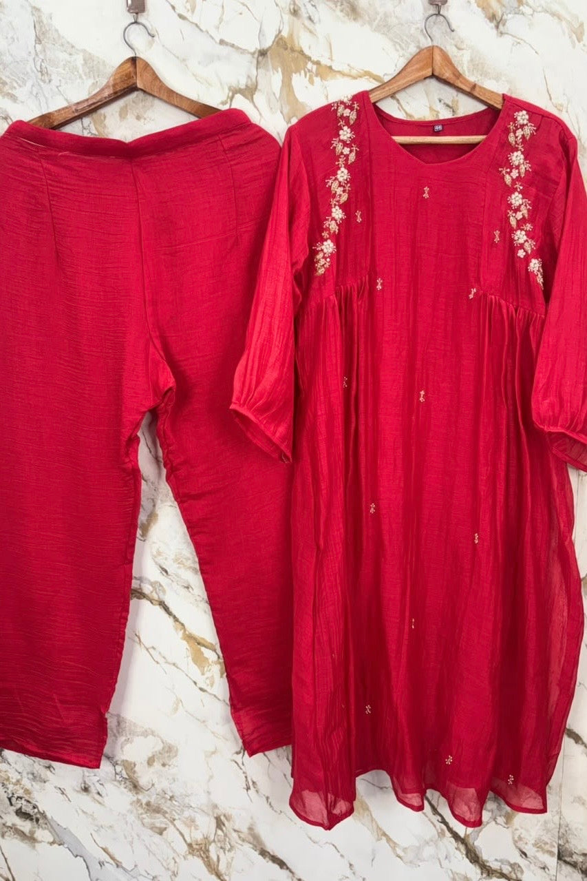 ✨ Zayna” Premium Mul Chanderi anarkali kurta set