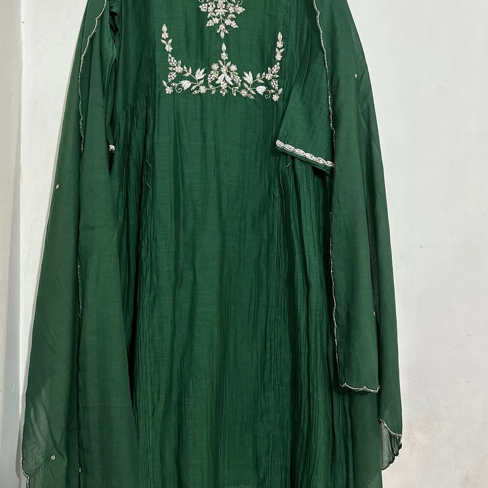 “Disha” Premium Mul Chanderi A Line Suit set 🛍️