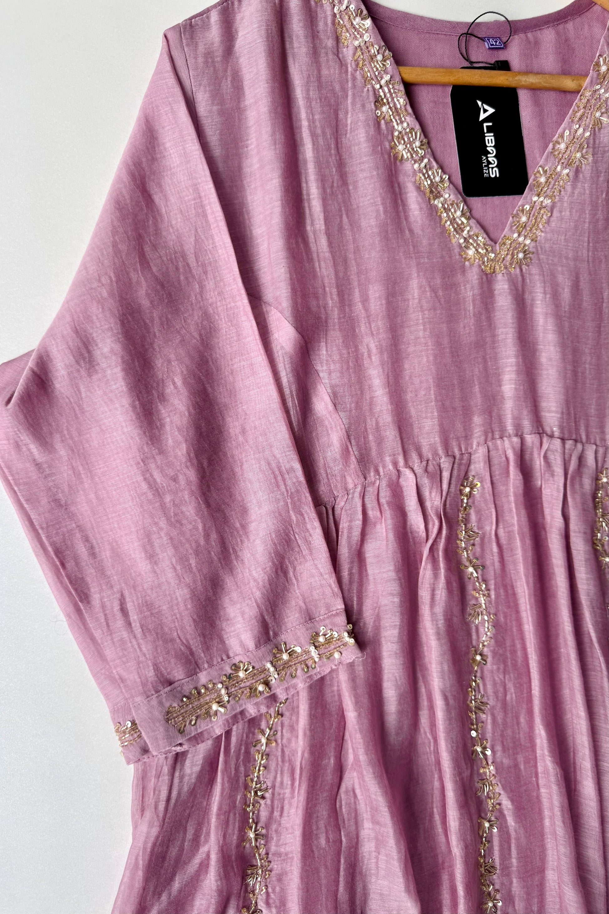 ✨Florence - Mauve Rosewood Mul Chanderi Anarkali Suit set 🛍️