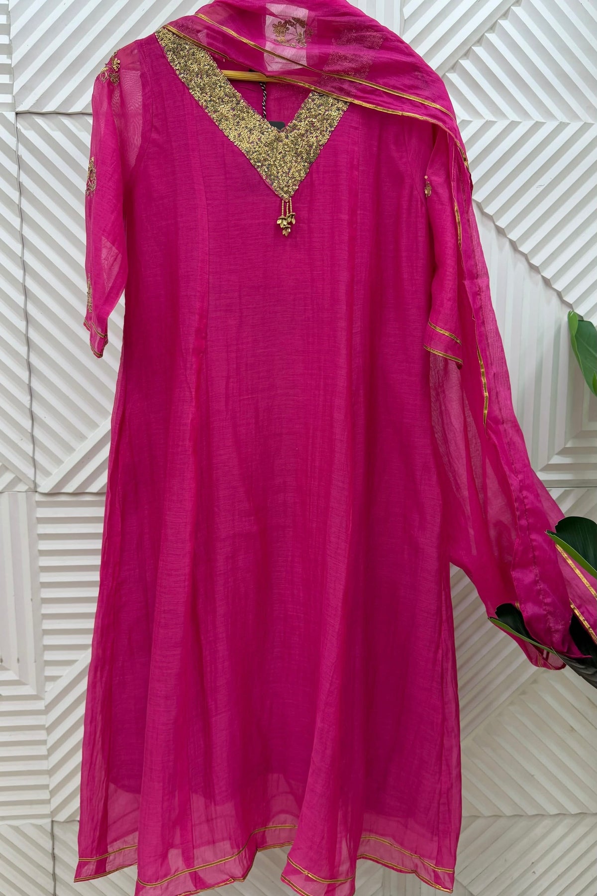 ✨Brightness - Premium Mul Chanderi A-Line Anarkali Kurta set