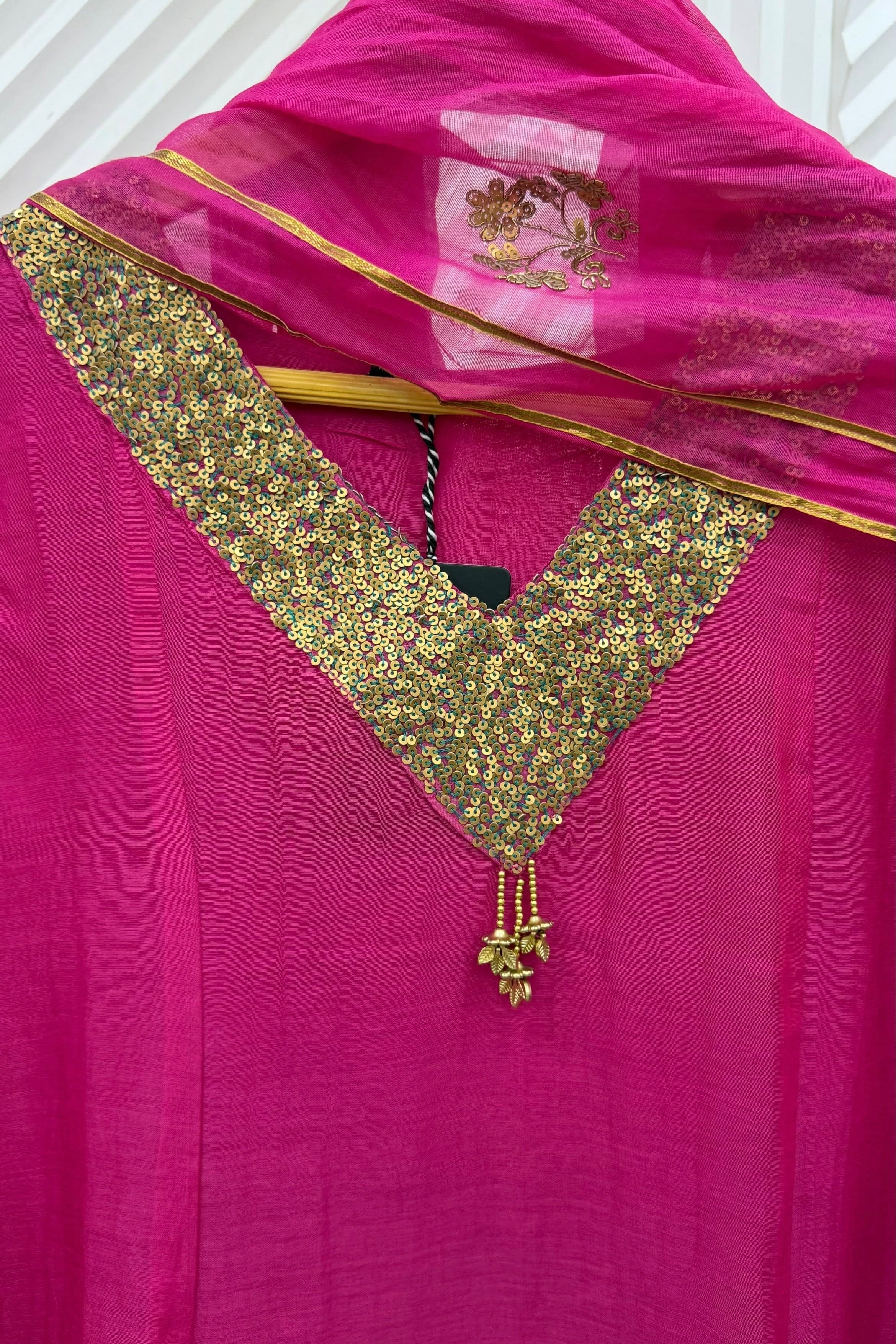 ✨Brightness - Premium Mul Chanderi A-Line Anarkali Kurta set