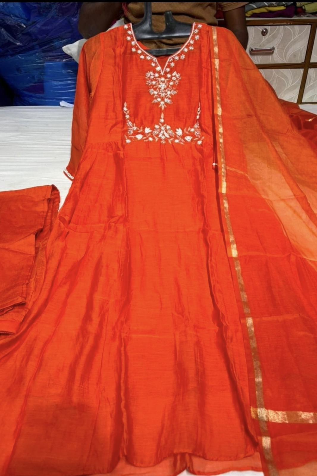 “Disha” Premium Mul Chanderi A Line Suit set 🛍️