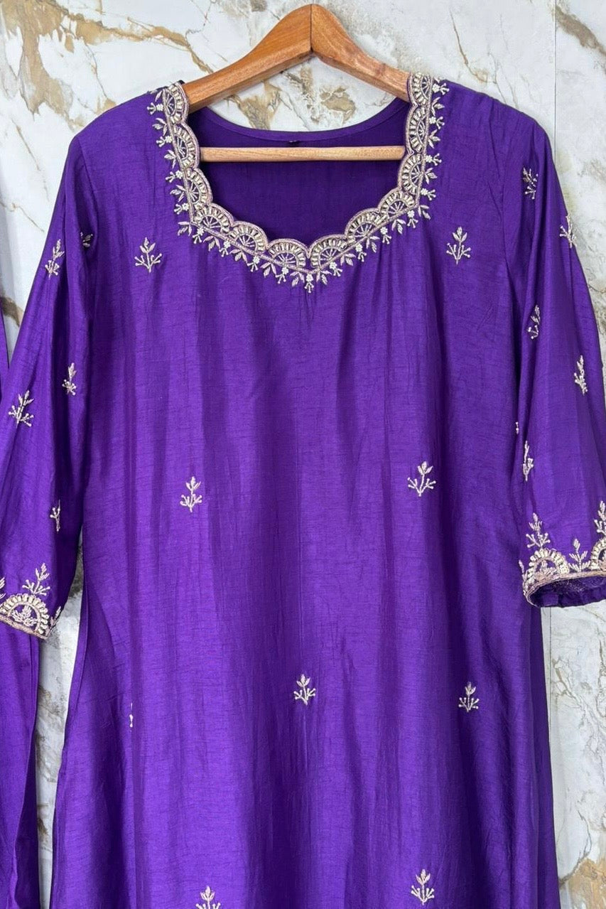 ✨ “Luxe – Premium Dola Silk A-Line Kurta Set