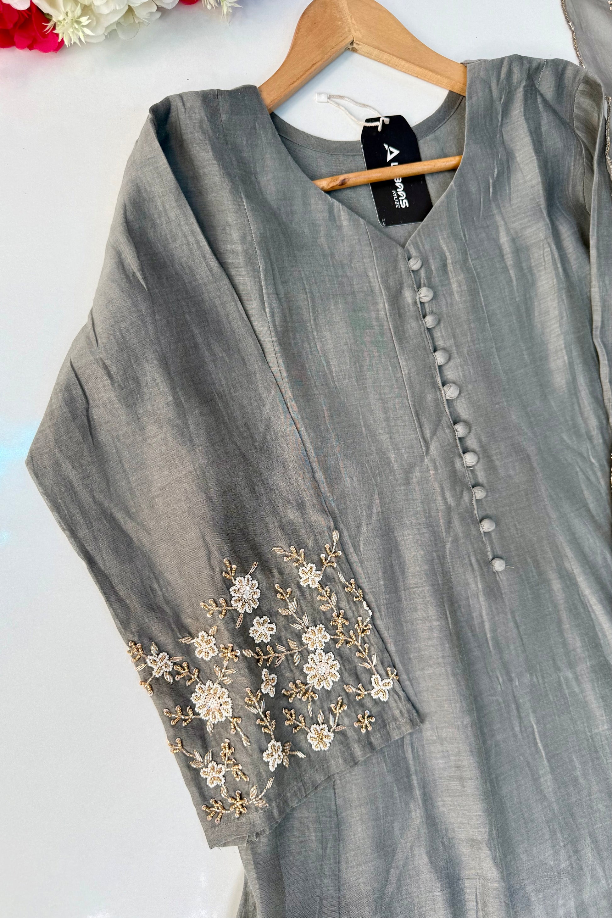 ✨Ay10- Pre Book Beautiful Mul Chanderi A Line Kurta set