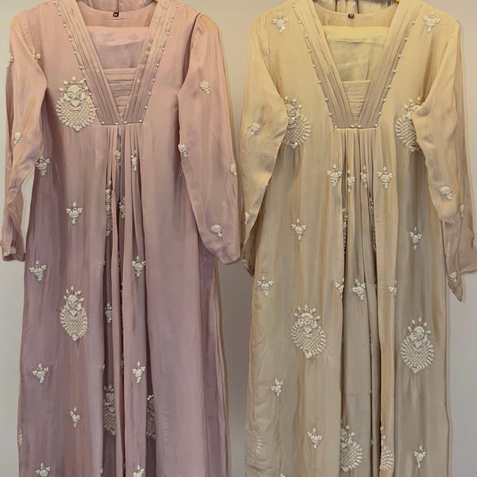 “Az027 ” Premium Party Wear Chinnon A Line Suit set 🛍️