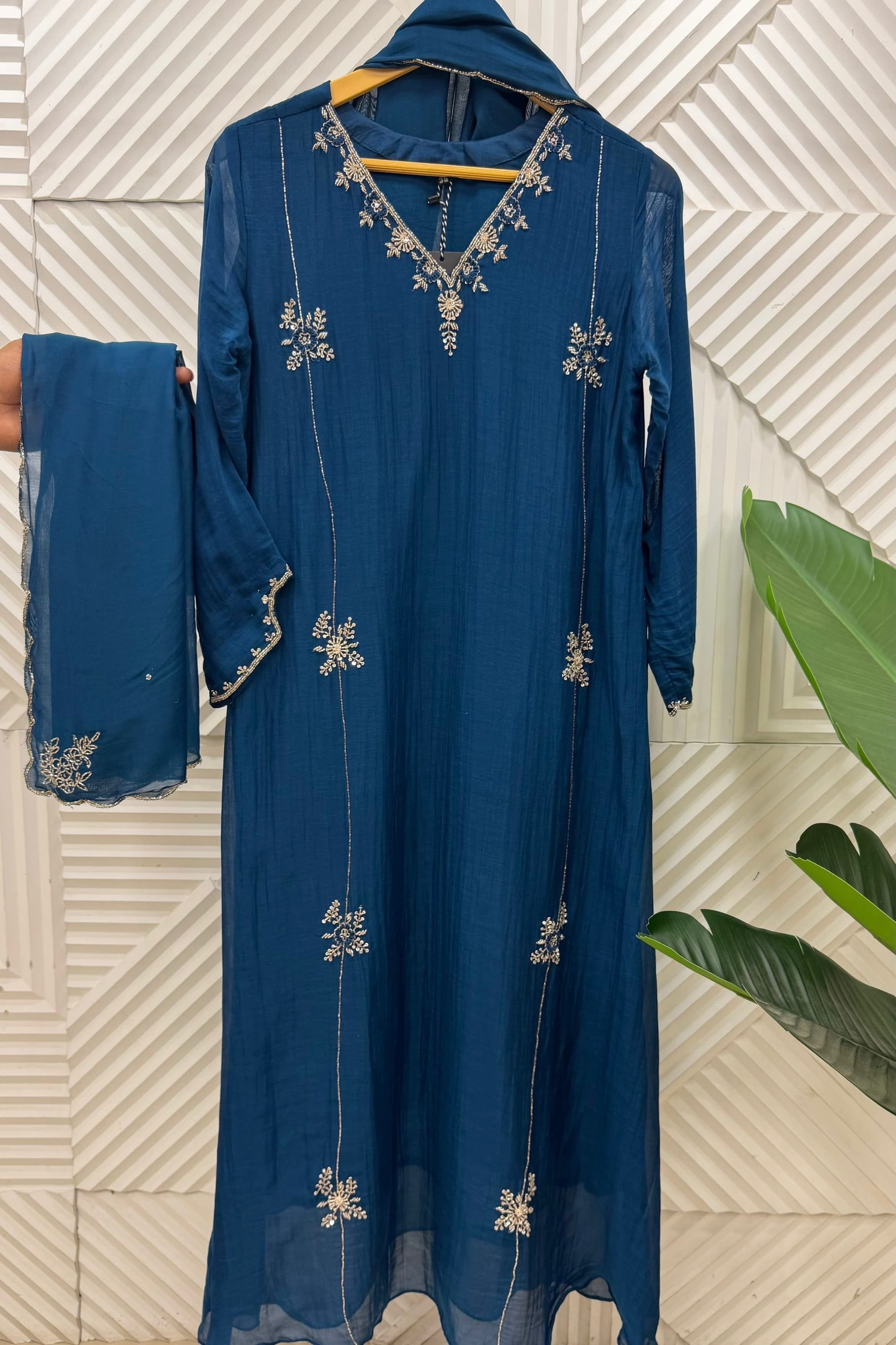 ✨ Daisy - Premium Mul Chanderi A-Line Anarkali Kurta set