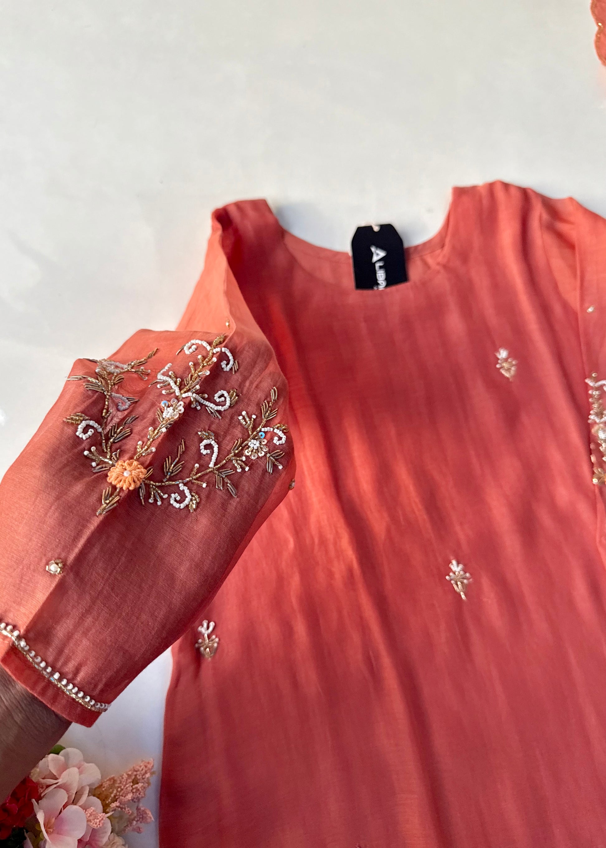 “Iqrah” premium Mul-Chanderi Party wear A Line suit set