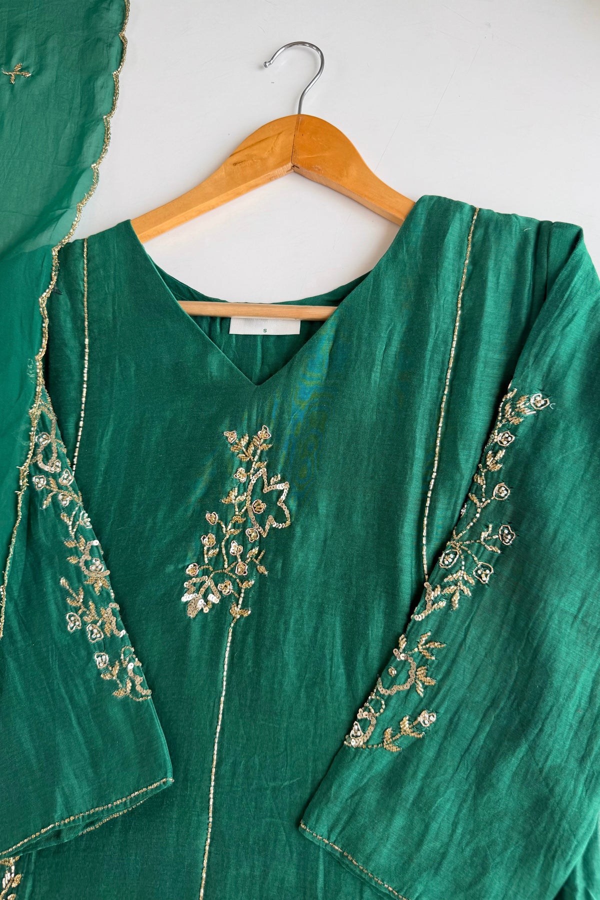 ✨”Rida - Pre Book Premium Green Mul Chanderi A-Line Kurta Set