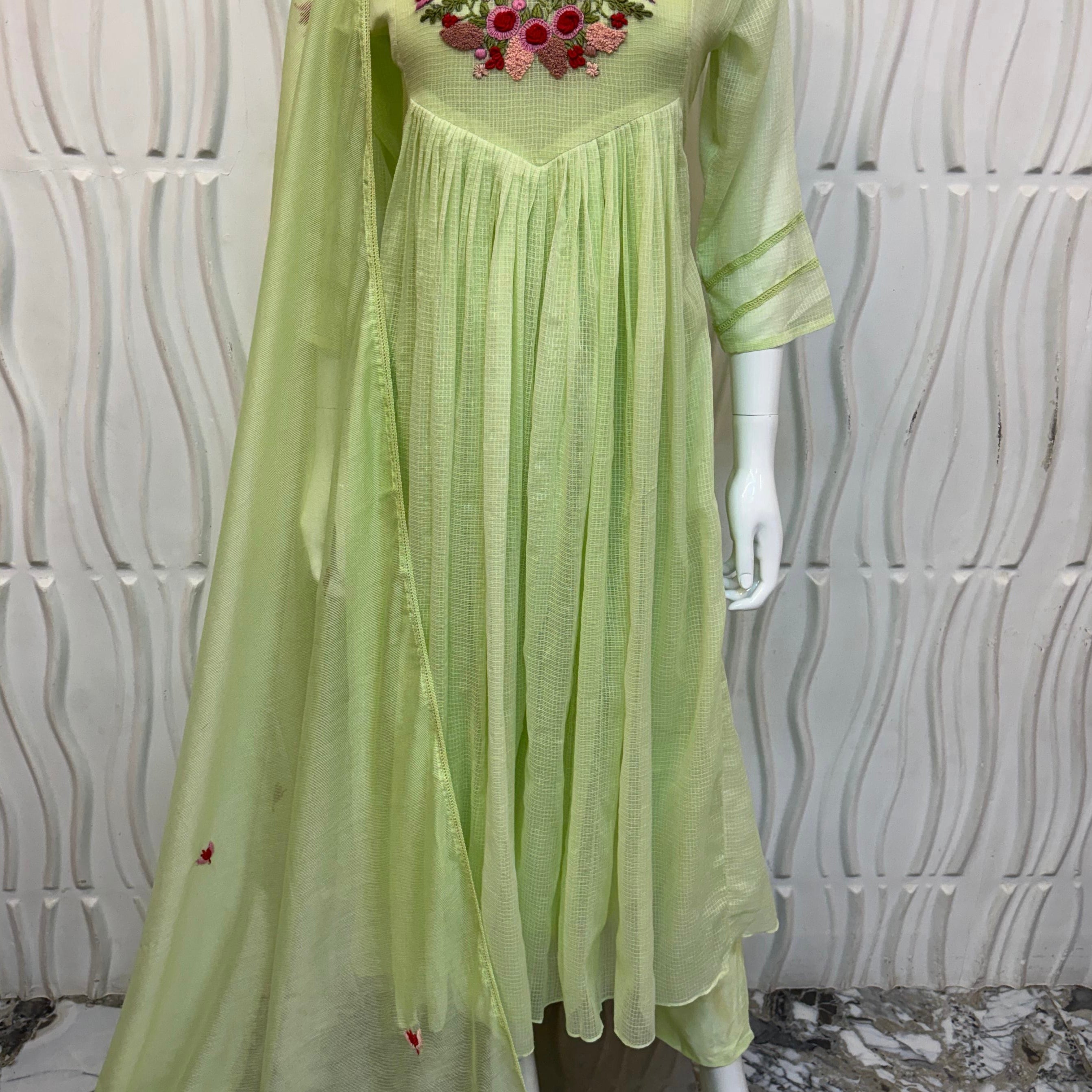 🛍️”Maria –  Pre book Premium Kota A Line Kurta Set