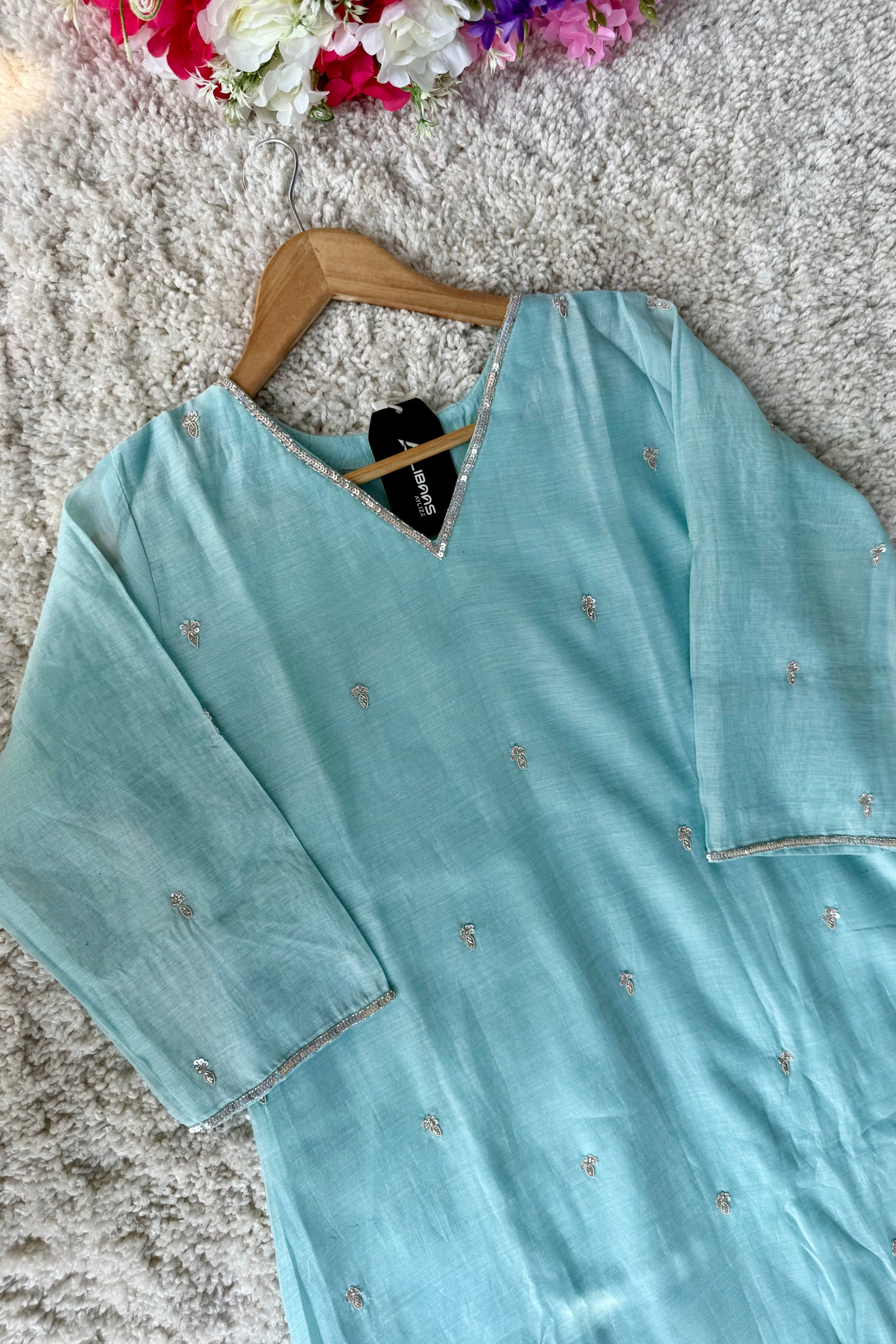 ✨”Grace- Premium Party Wear Mul Chanderi Kurta Set 🛍️