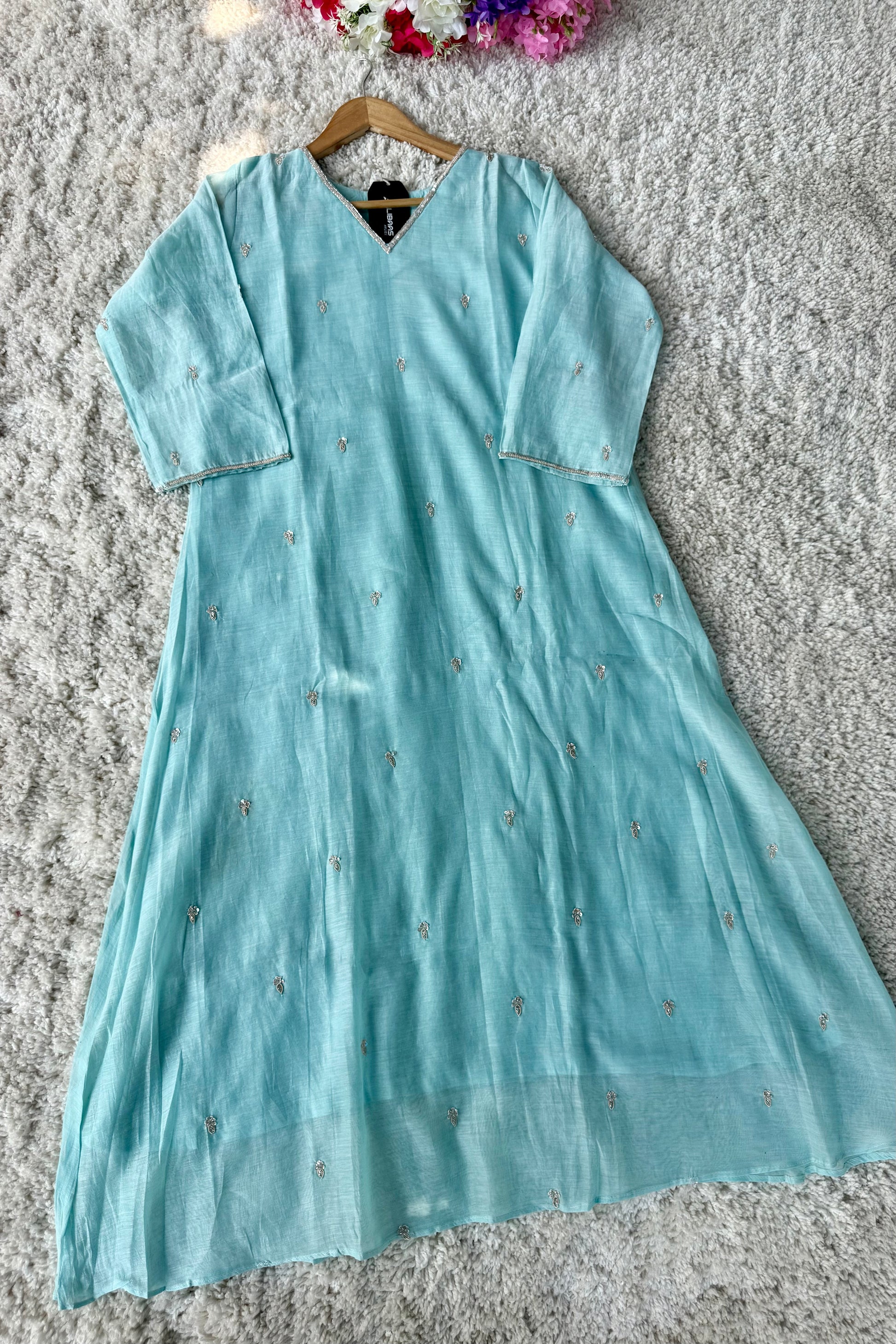✨”Grace- Premium Party Wear Mul Chanderi Kurta Set 🛍️