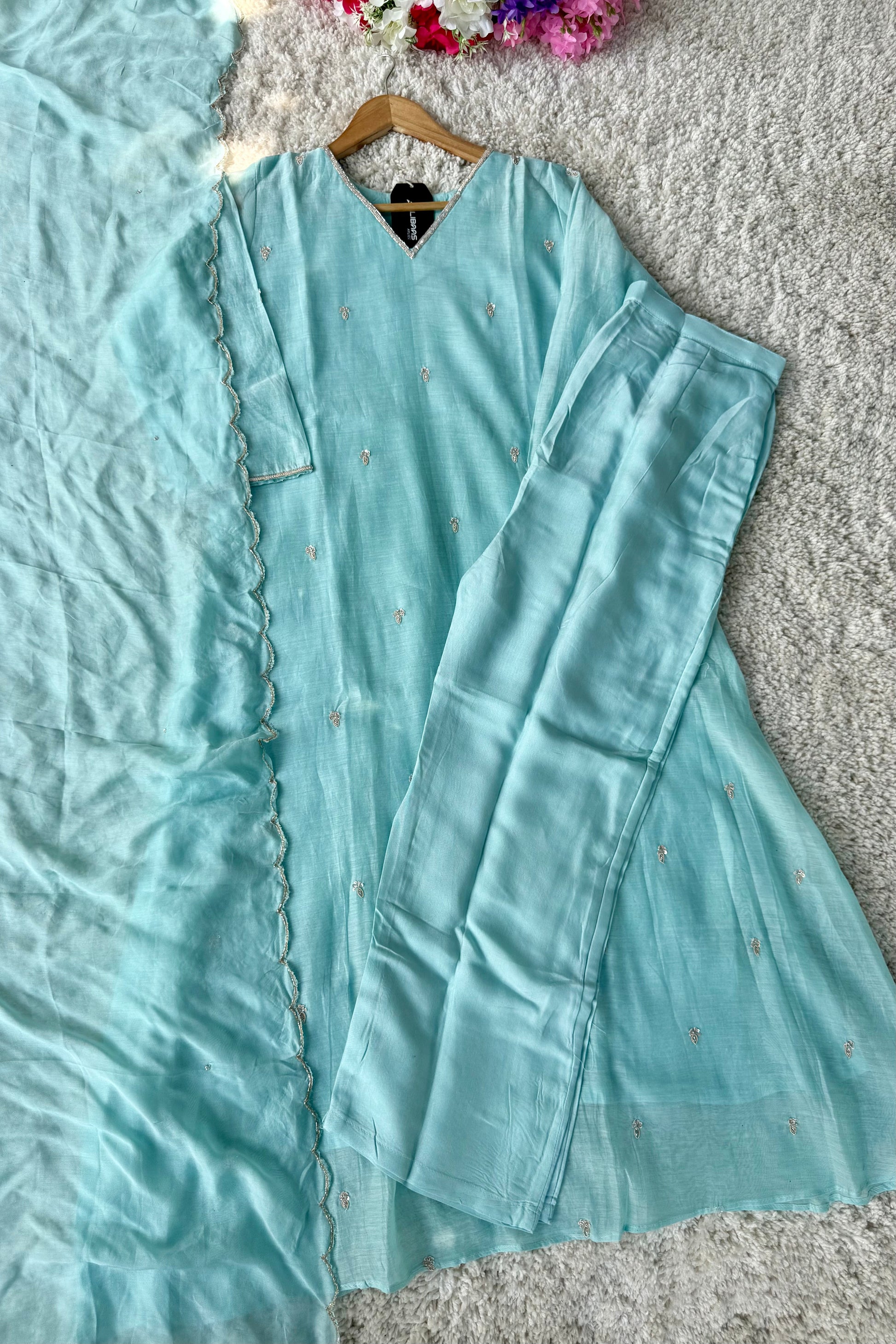 ✨”Grace- Premium Party Wear Mul Chanderi Kurta Set 🛍️