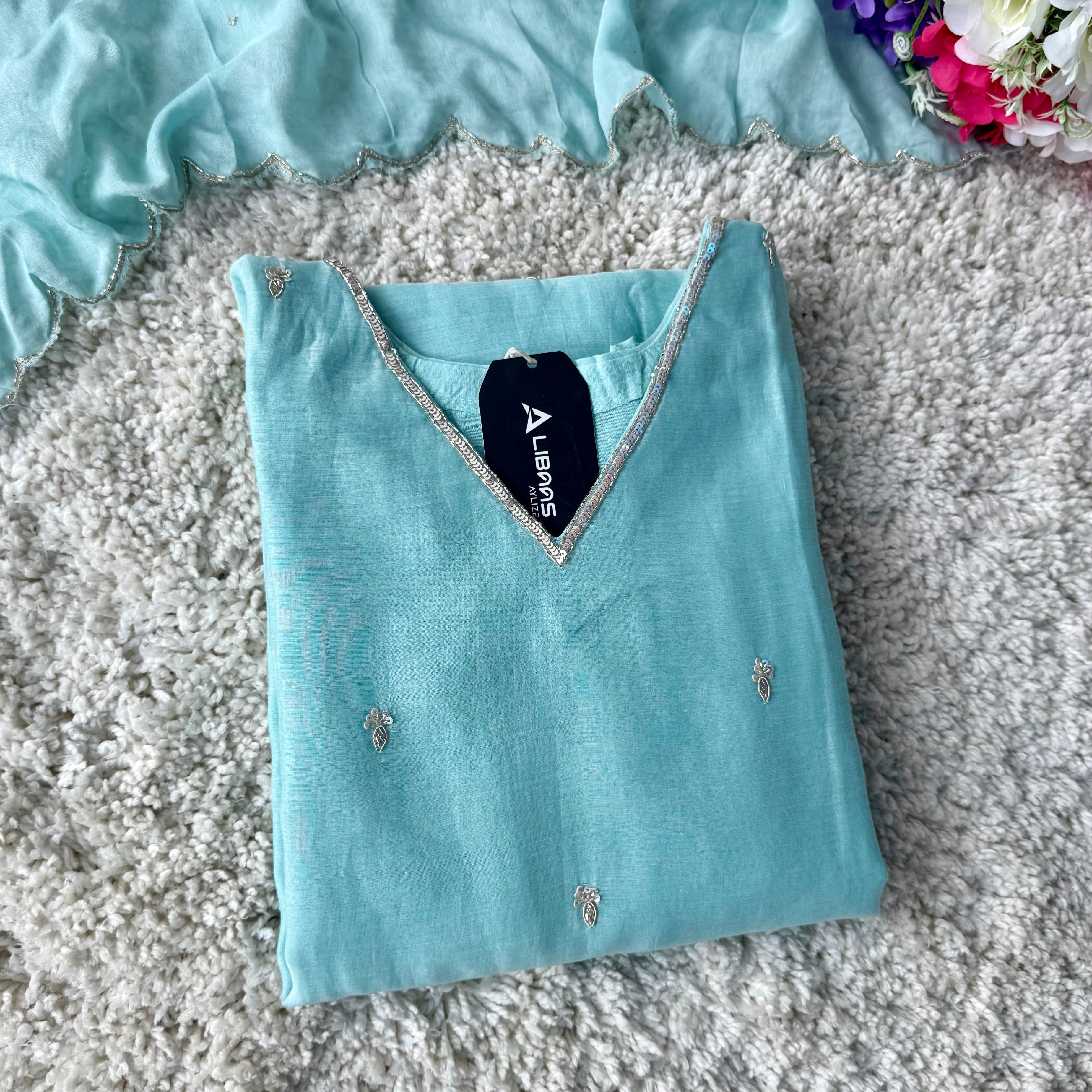 ✨”Grace- Premium Party Wear Mul Chanderi Kurta Set 🛍️