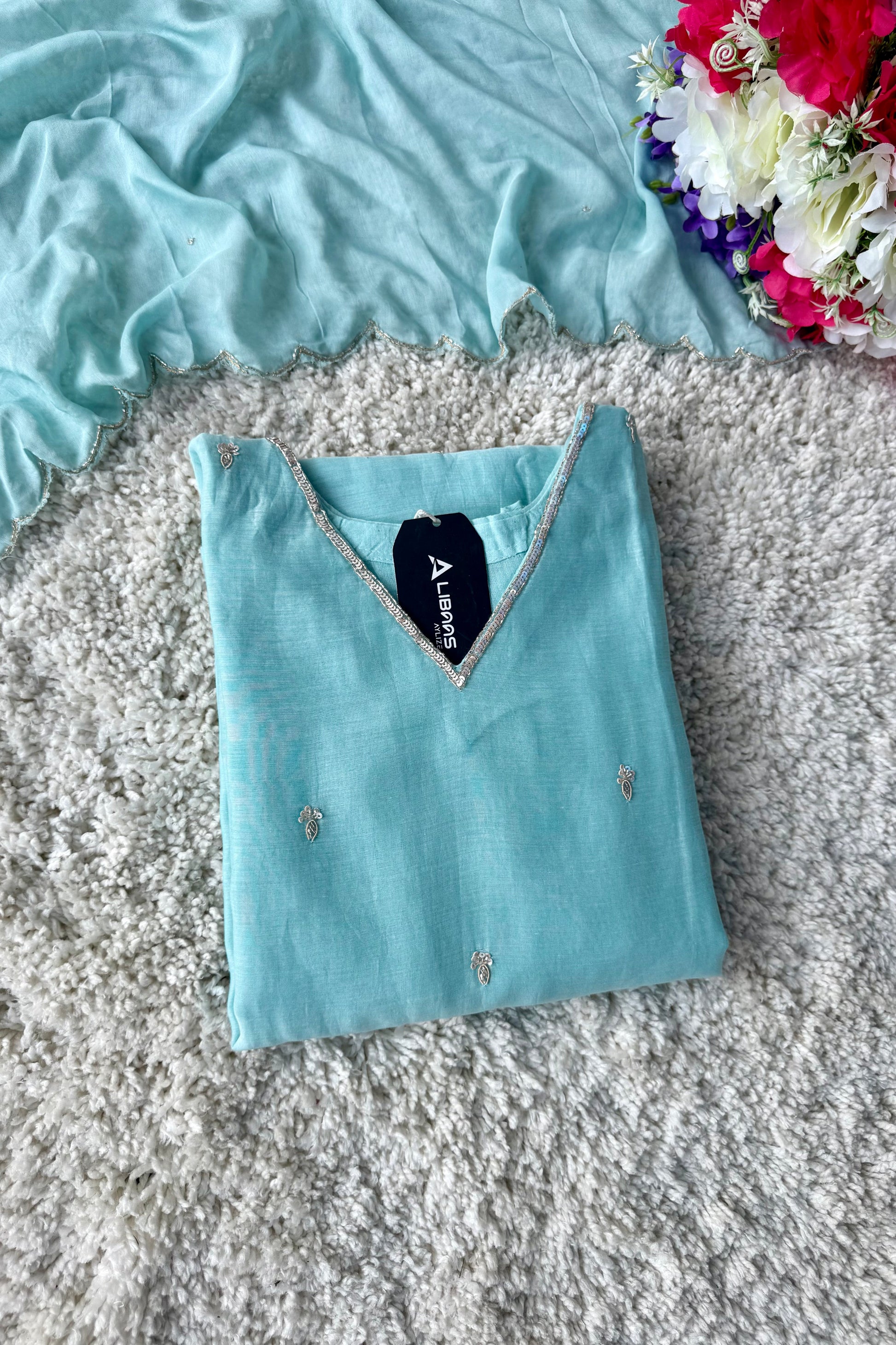 ✨”Grace- Premium Party Wear Mul Chanderi Kurta Set 🛍️