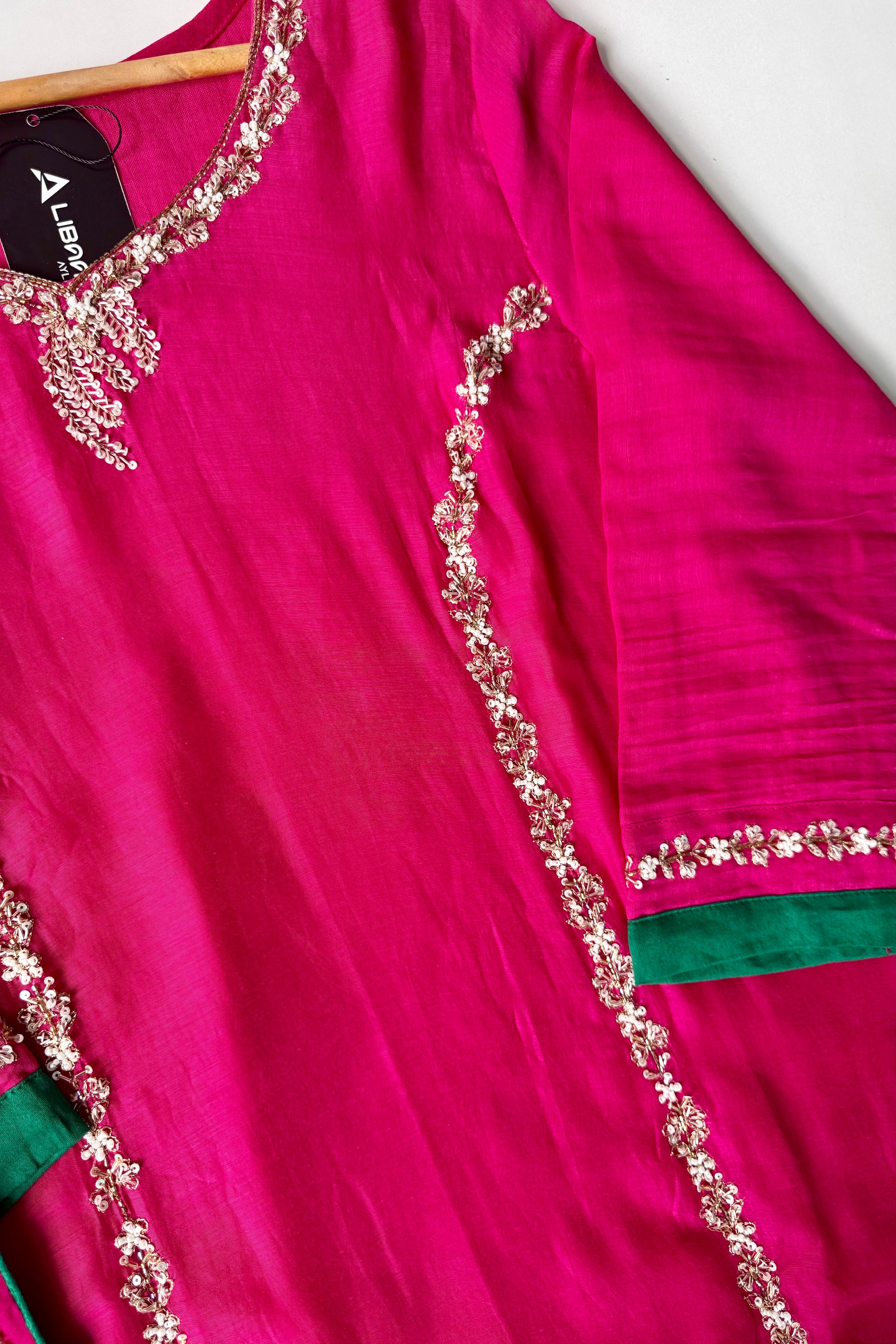 ✨”Maya - Premium Pink Mul Chanderi A-Line Kurta Set