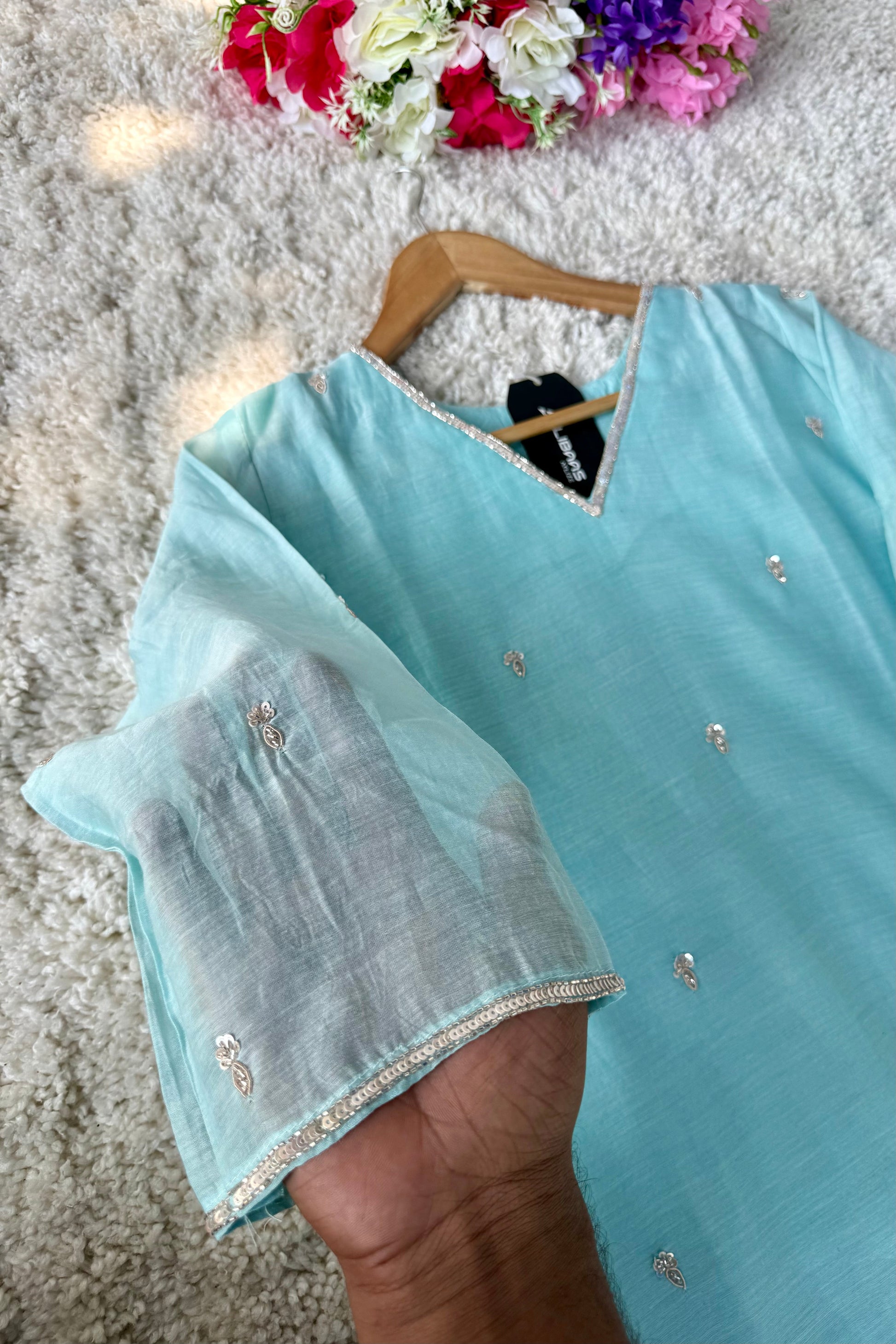✨”Grace- Premium Party Wear Mul Chanderi Kurta Set 🛍️