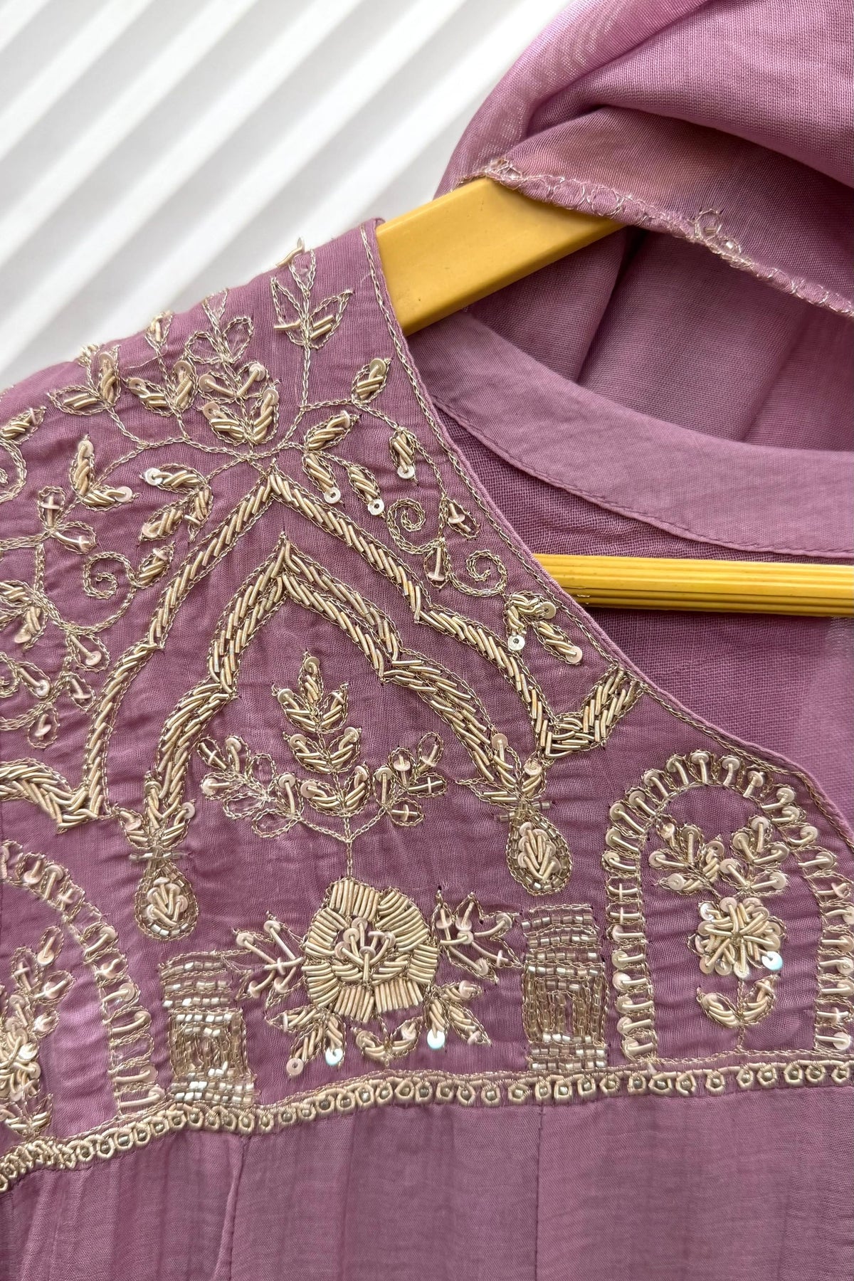 ✨Vritika - Premium Banaras mul chanderi A Line Kurta Set