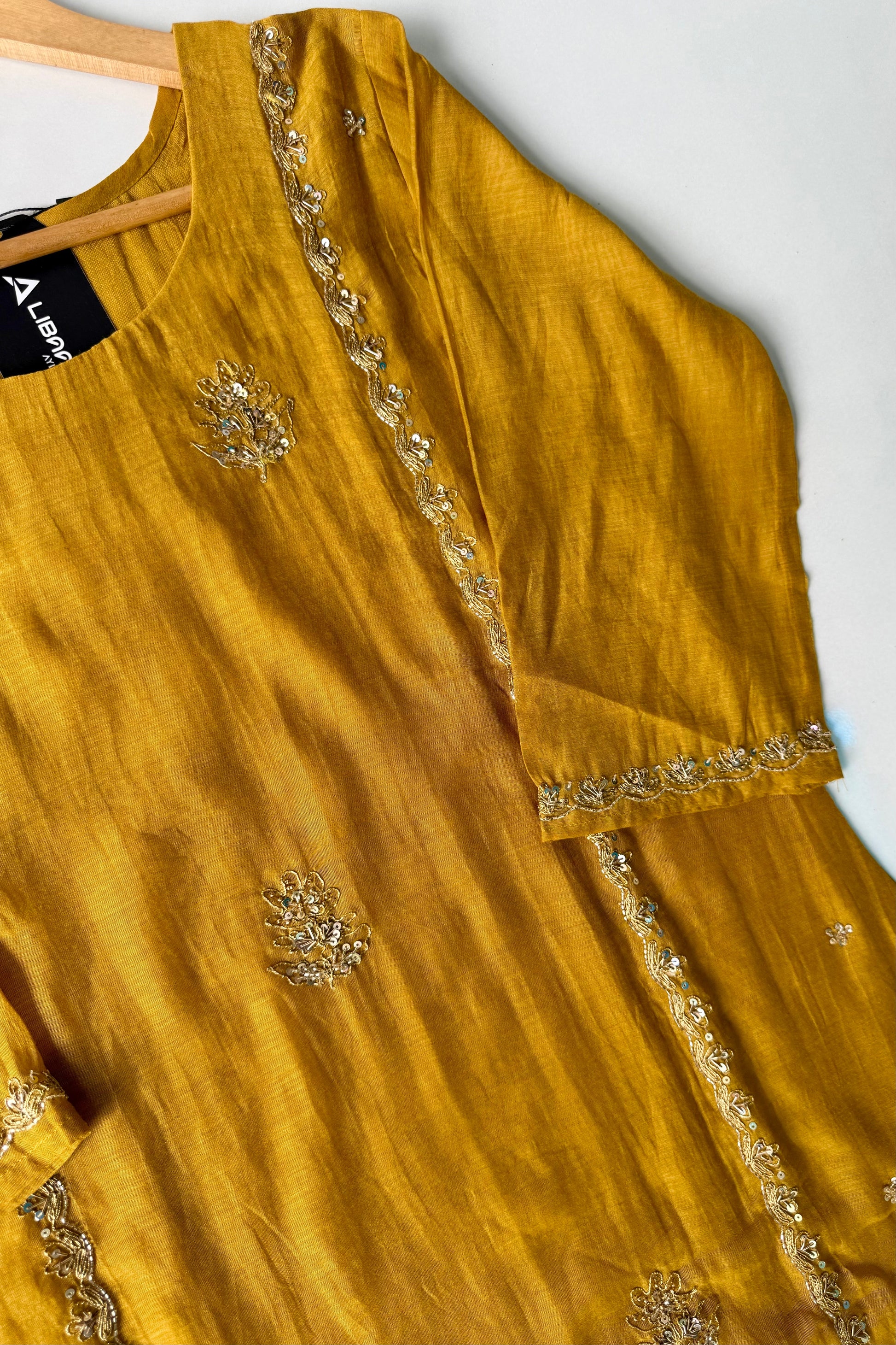 “Ujjwal” Trending yellow Mul Chanderi A Line Kurta set 🛍️