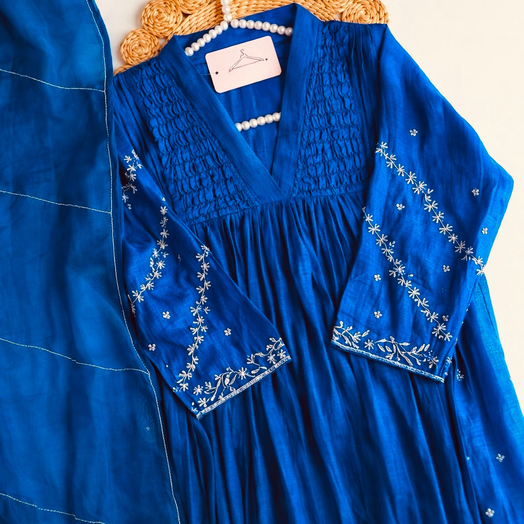 ✨Umang- Pre Book Premium Mul Chanderi Anarkali Kurta Set