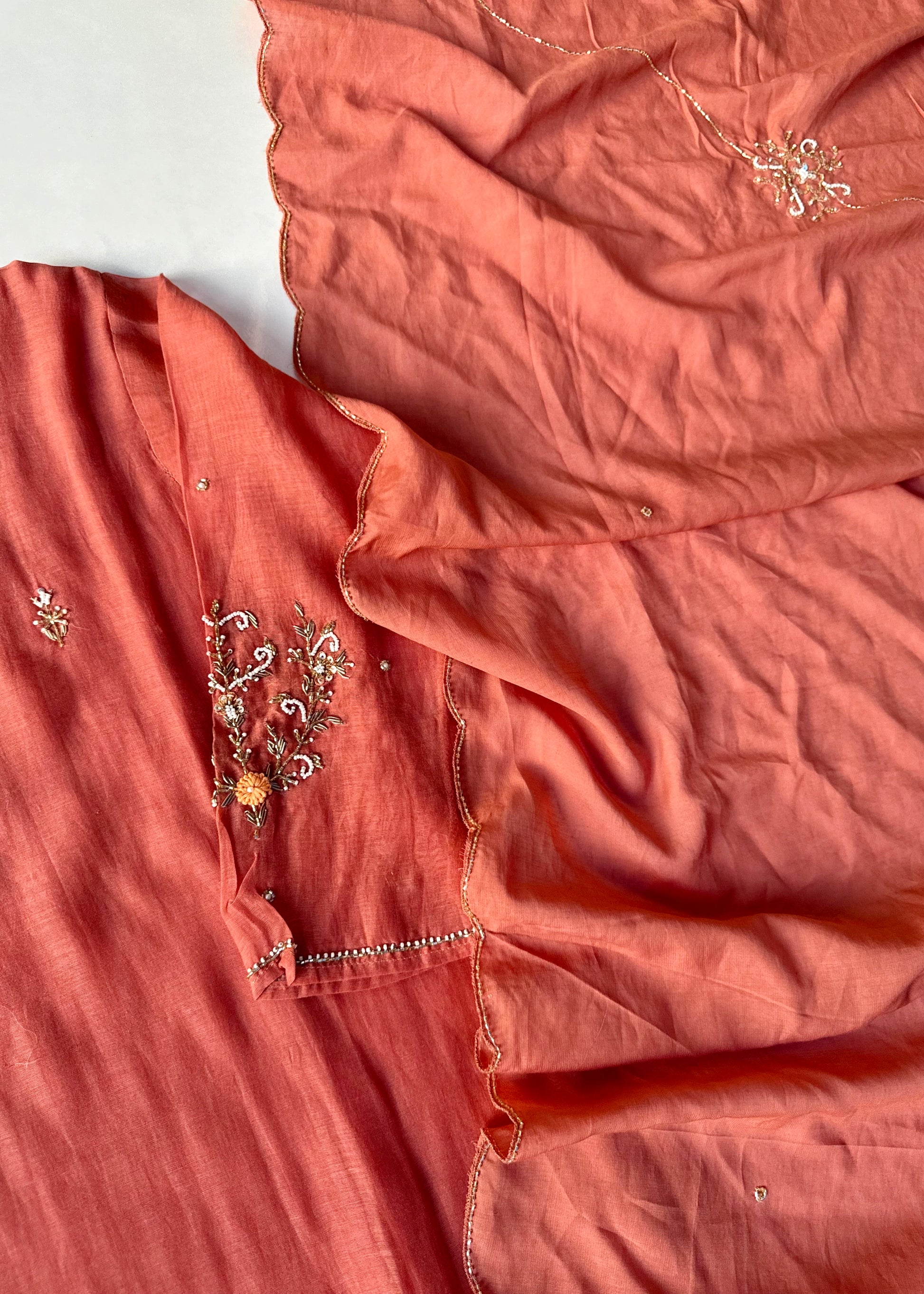 “Iqrah” premium Mul-Chanderi Party wear A Line suit set