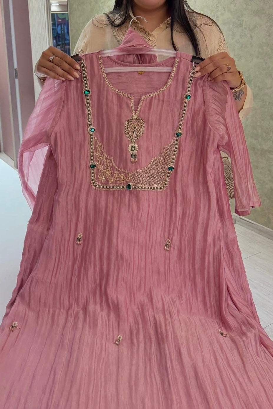 ✨Elyssia– Premium Tissue A Line Kurta Set