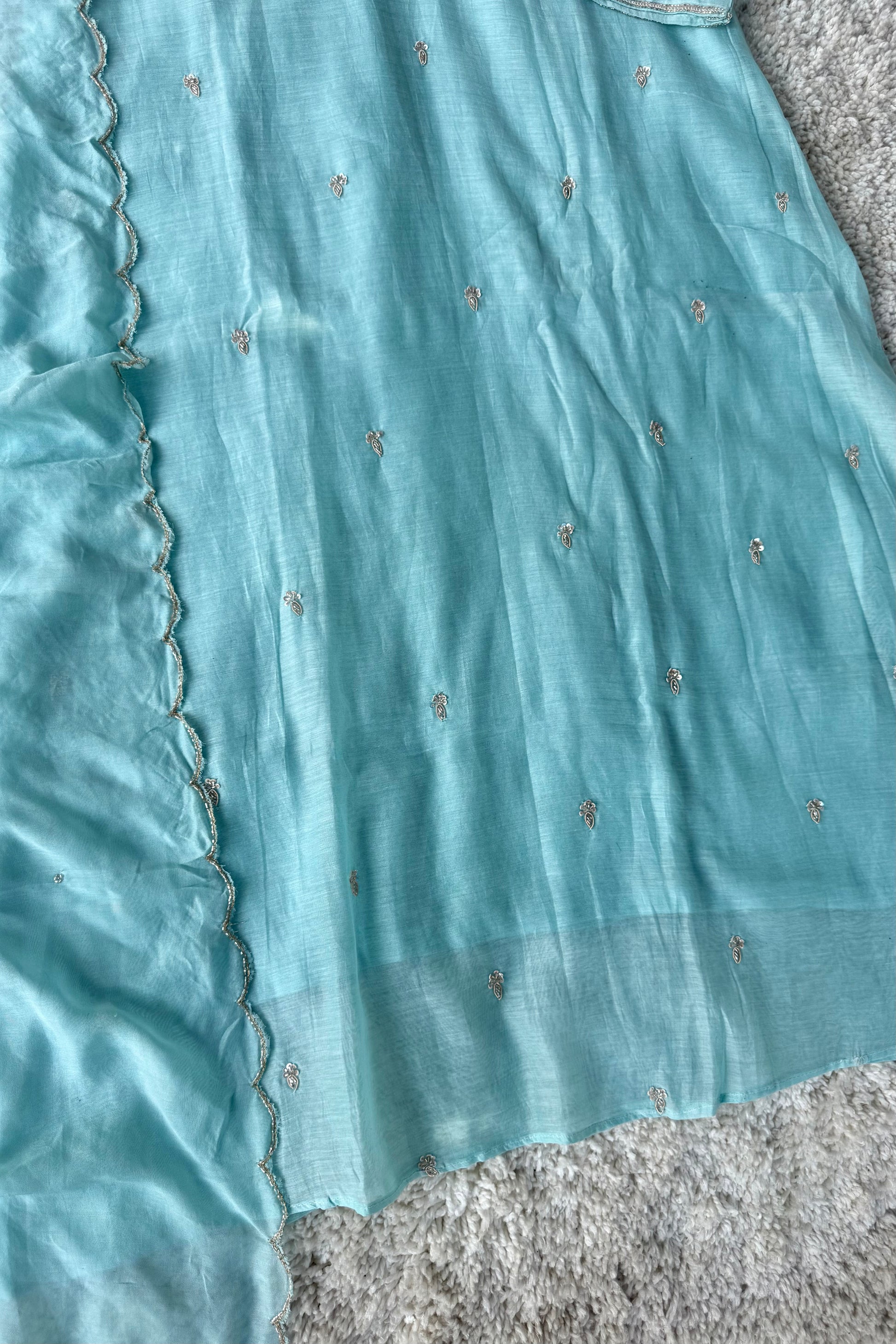 ✨”Grace- Premium Party Wear Mul Chanderi Kurta Set 🛍️