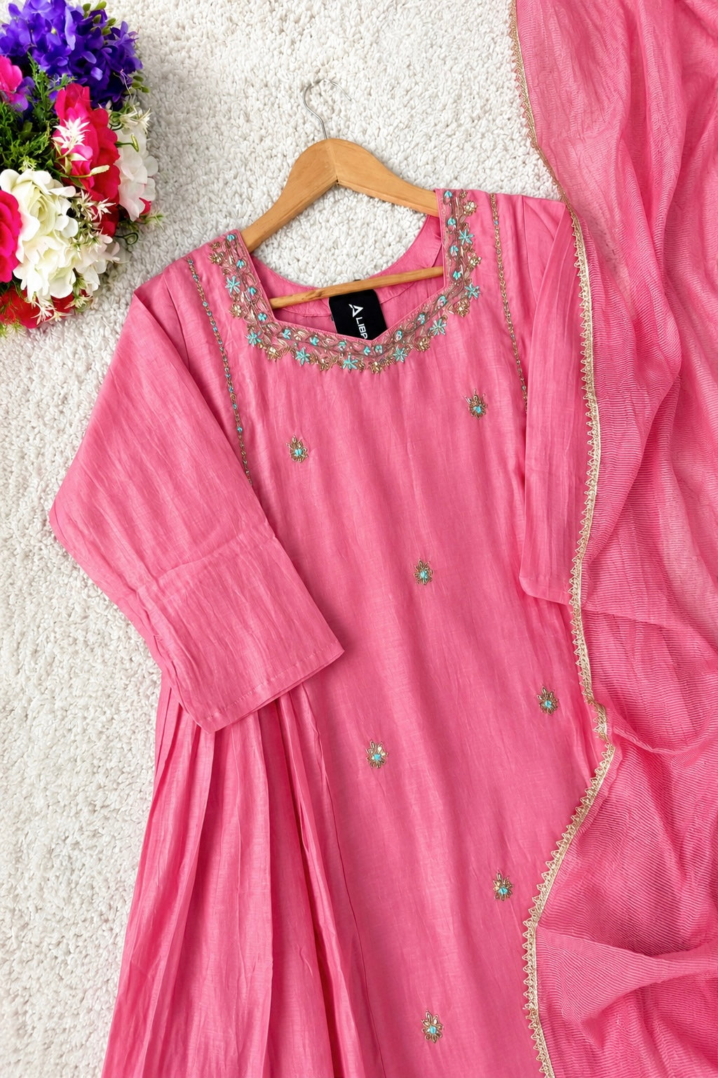 “Ayesha” Premium Mul Chanderi Anarkali Suit set 🛍️