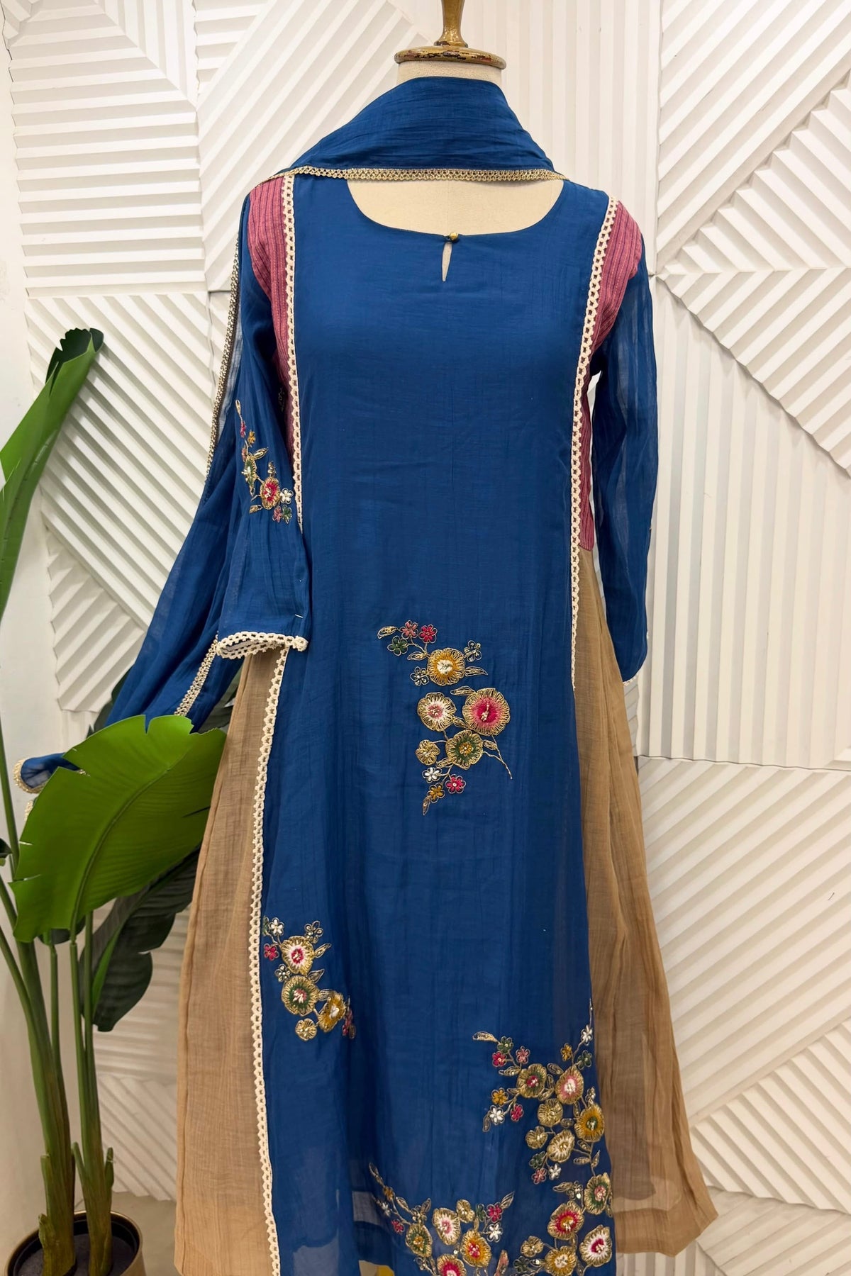 ✨Hope - Diwali Special Mul Chanderi A-Line Kurta set
