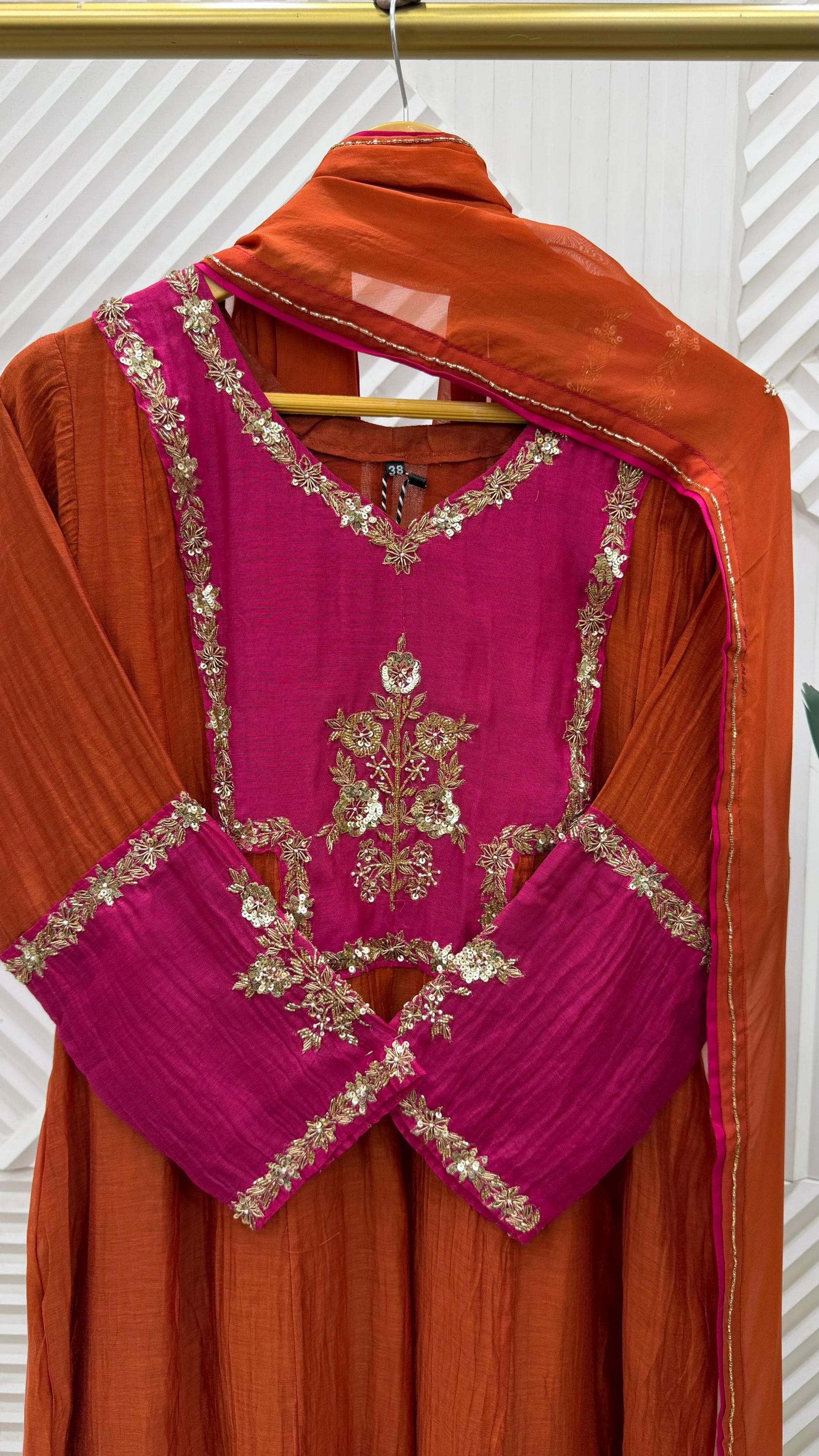 ✨”Lily - Premium Mul Chanderi A-Line Kurta Set