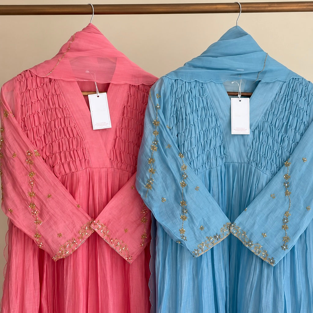 ✨Umang- Premium Mul Chanderi Anarkali Kurta Set