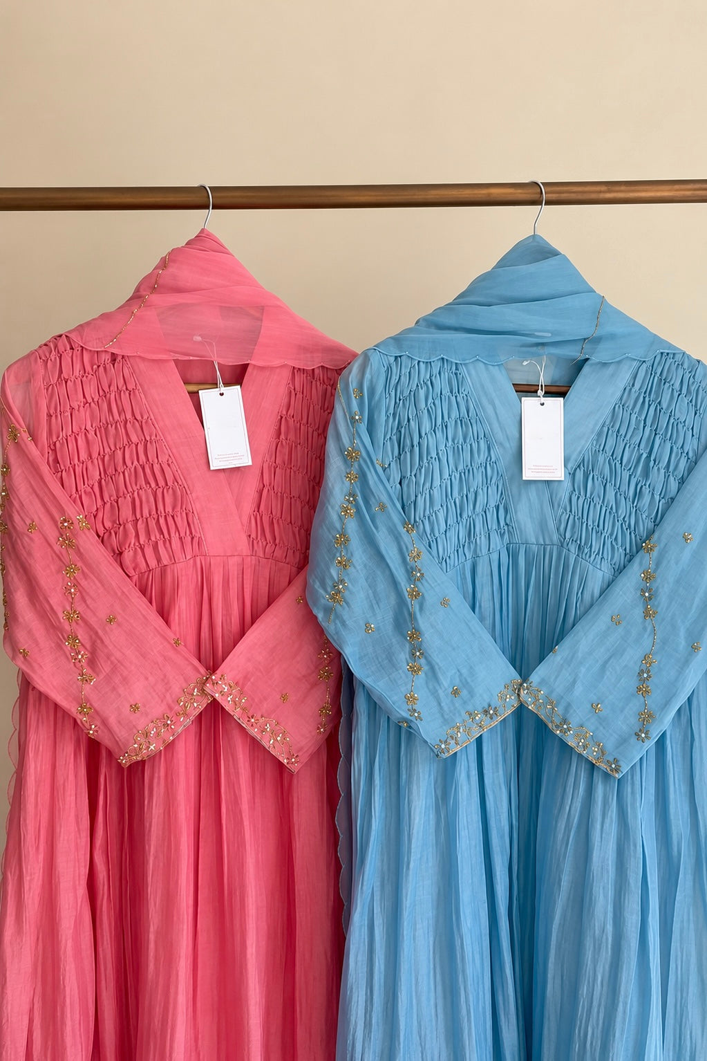 ✨Umang- Premium Mul Chanderi Anarkali Kurta Set