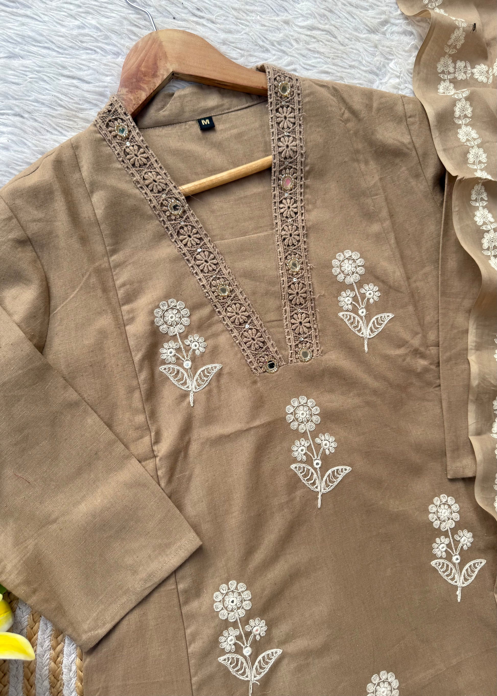 “ALICE" Premium Flex cotton embroidered work kurta set