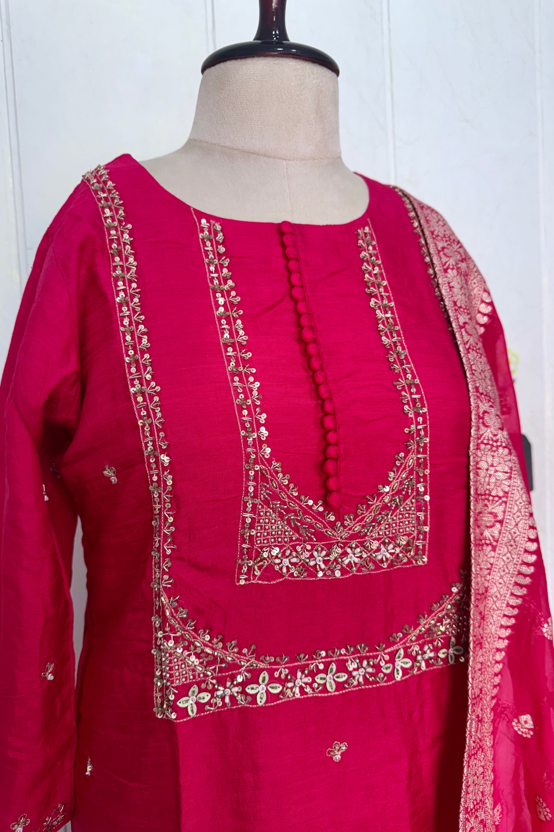 “Hiya” Premium range Dola Silk handwork Kurta Set