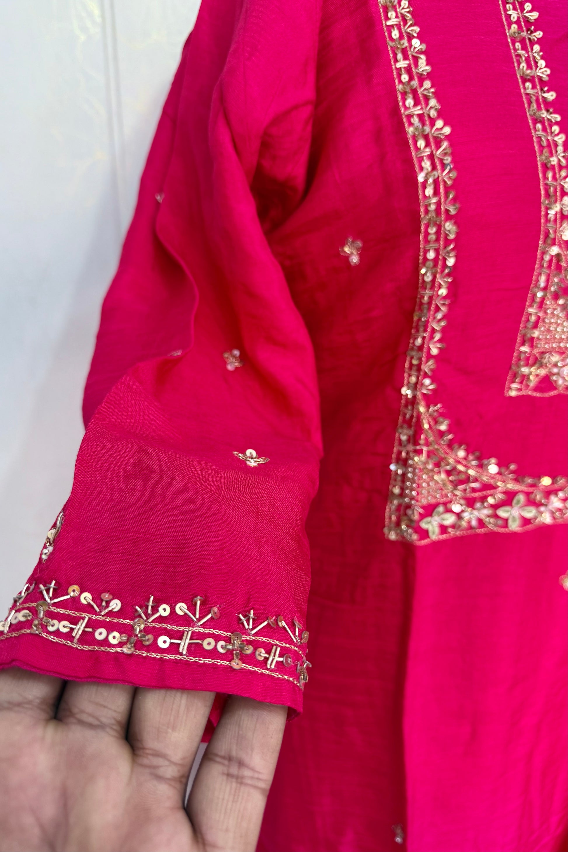 “Hiya” Premium range Dola Silk handwork Kurta Set