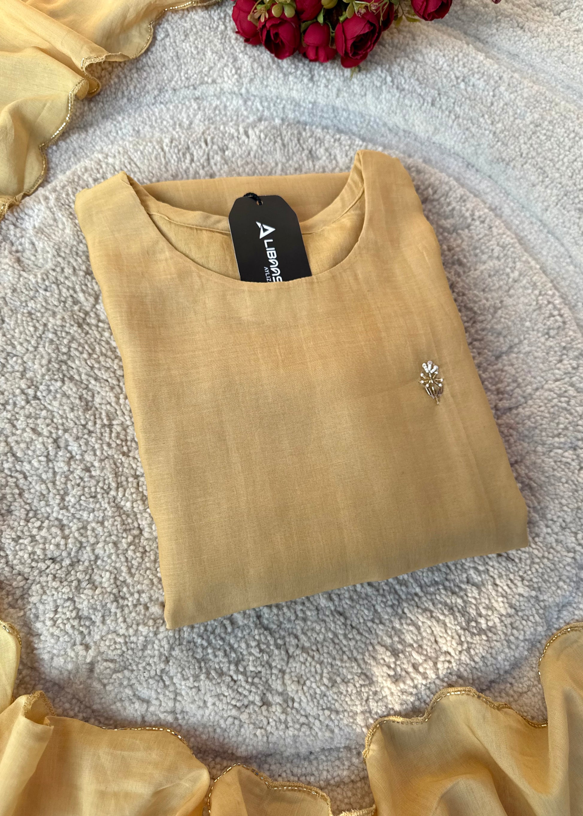 “Iqrah” premium Mul-Chanderi Party wear A Line suit set