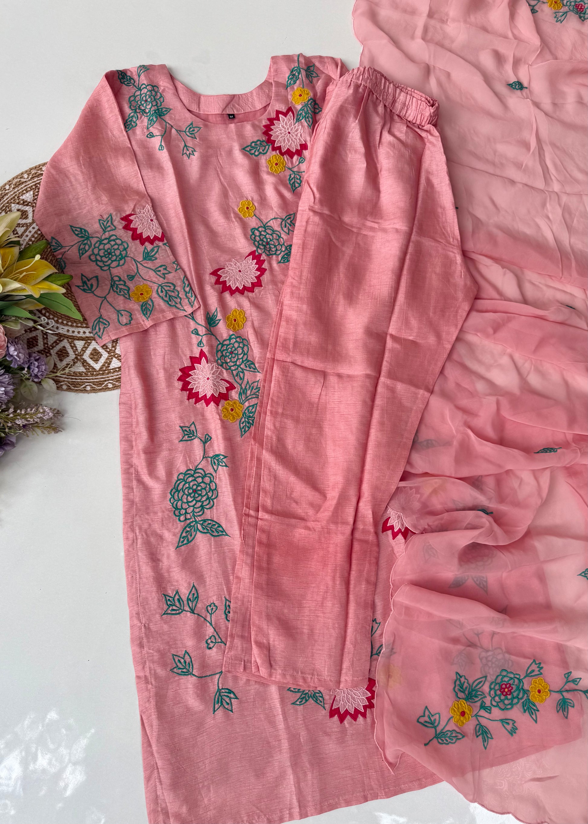 “Glory” Dola silk heavy Applique work kurta set