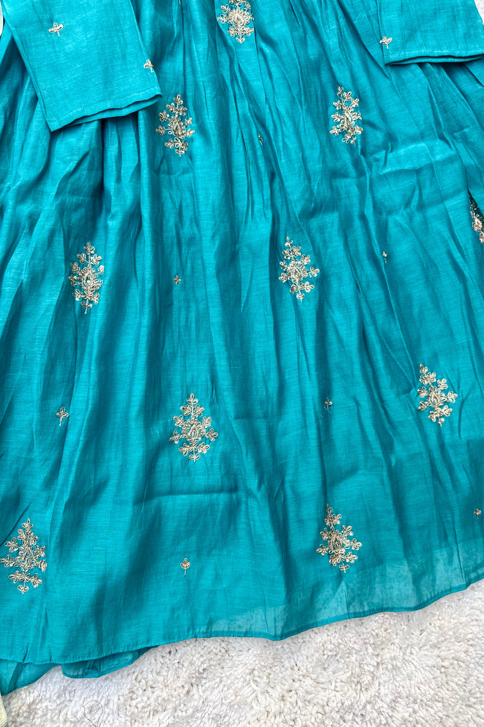 🛍️”Malika – Premium Mul Chanderi Anarkali Kurta Set