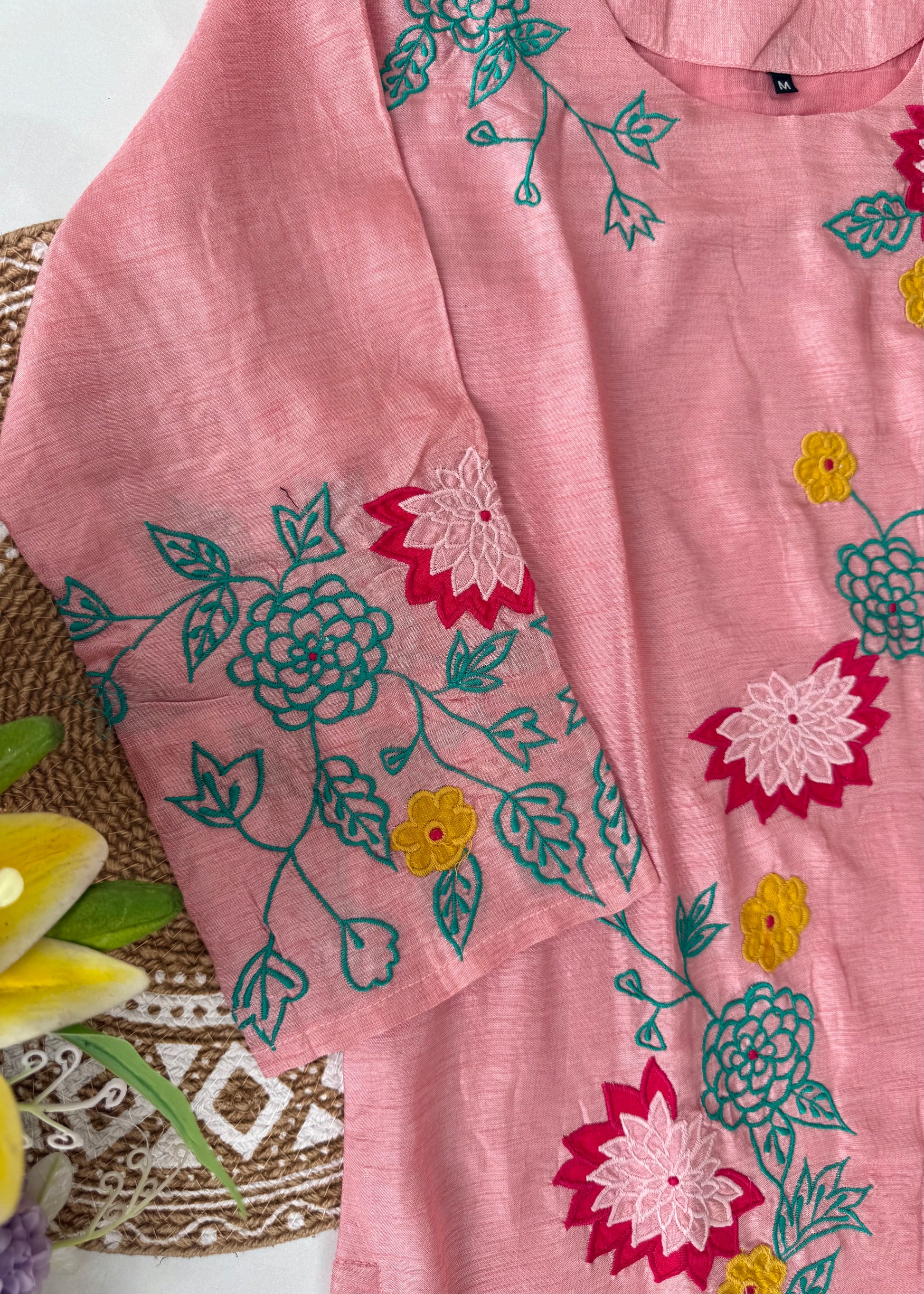 “Glory” Dola silk heavy Applique work kurta set
