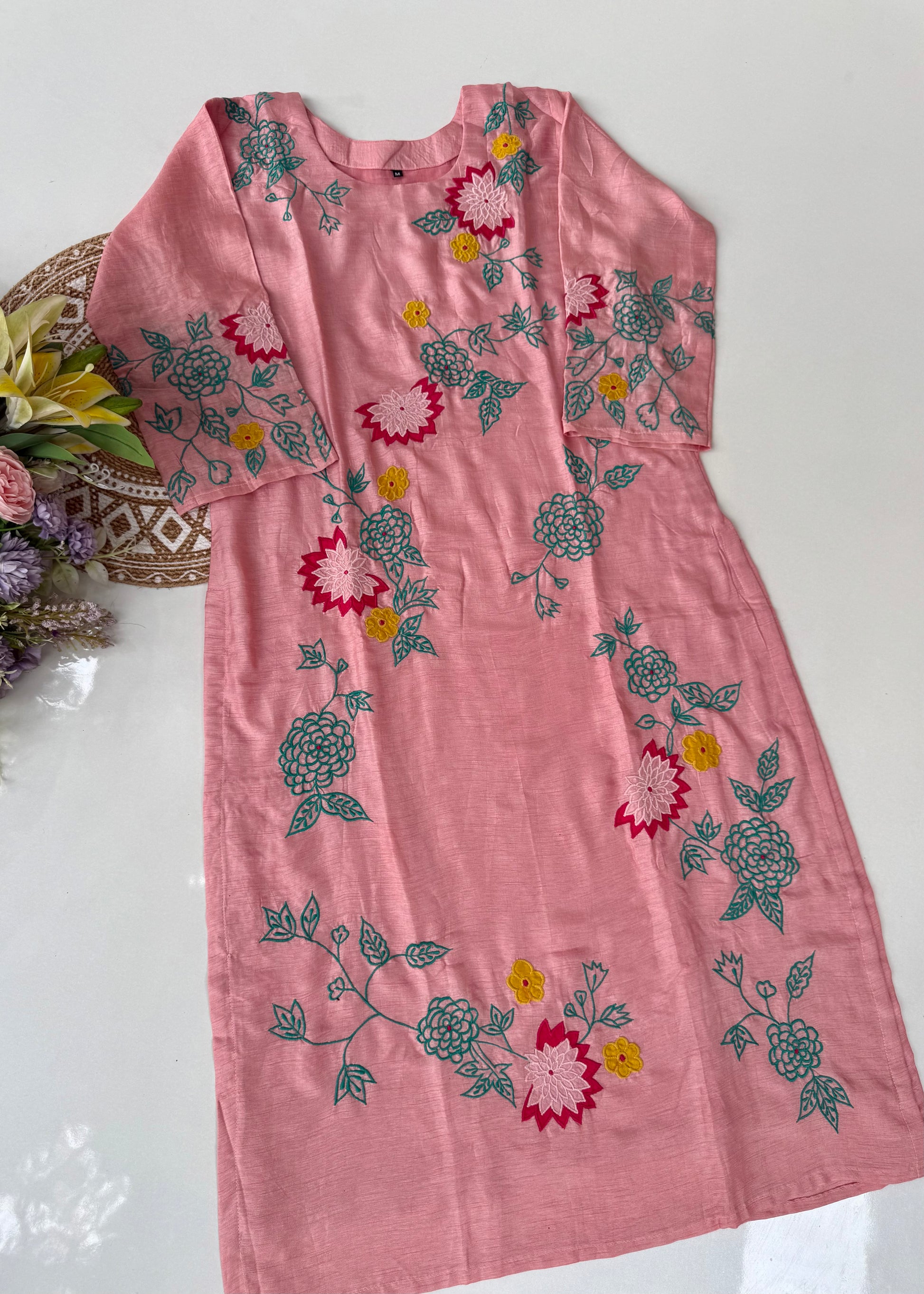 “Glory” Dola silk heavy Applique work kurta set