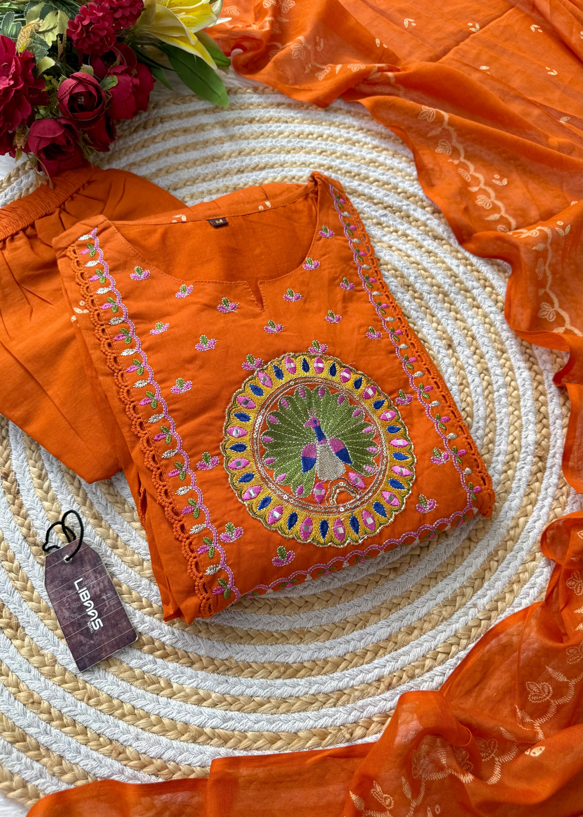 “SHYLA" Premium Mul cotton embroidered work Anarkali suit