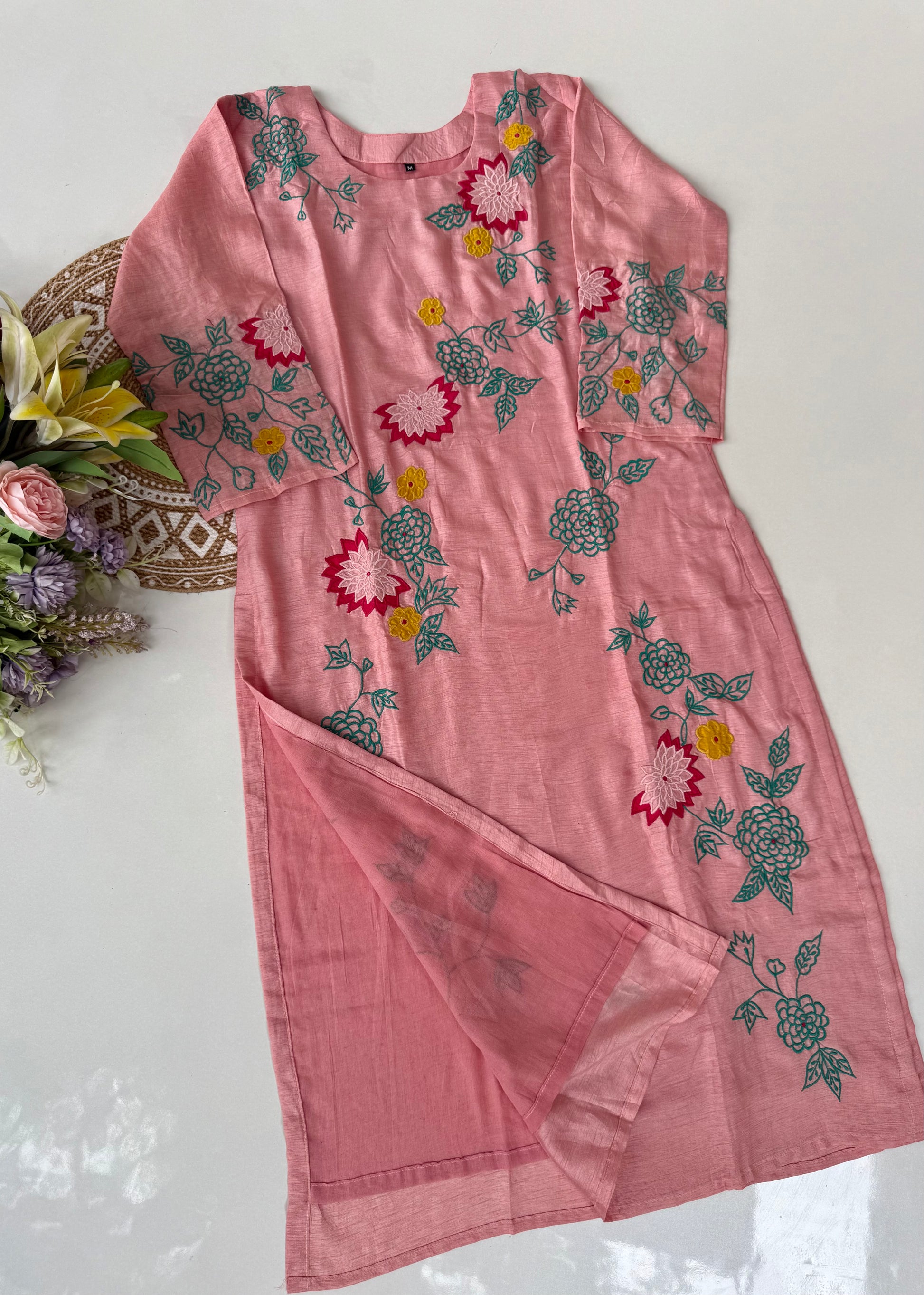 “Glory” Dola silk heavy Applique work kurta set