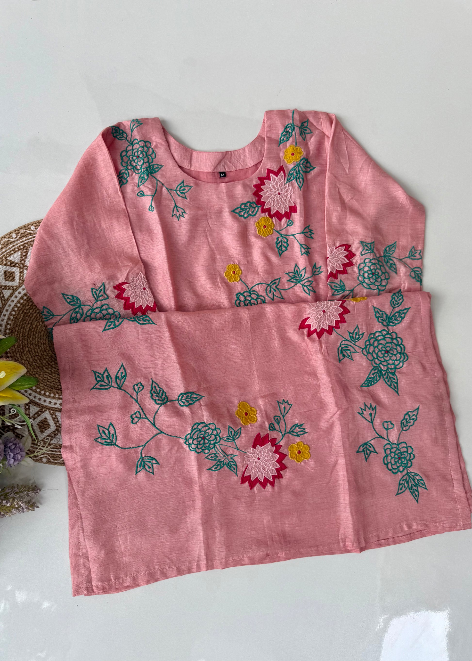 “Glory” Dola silk heavy Applique work kurta set