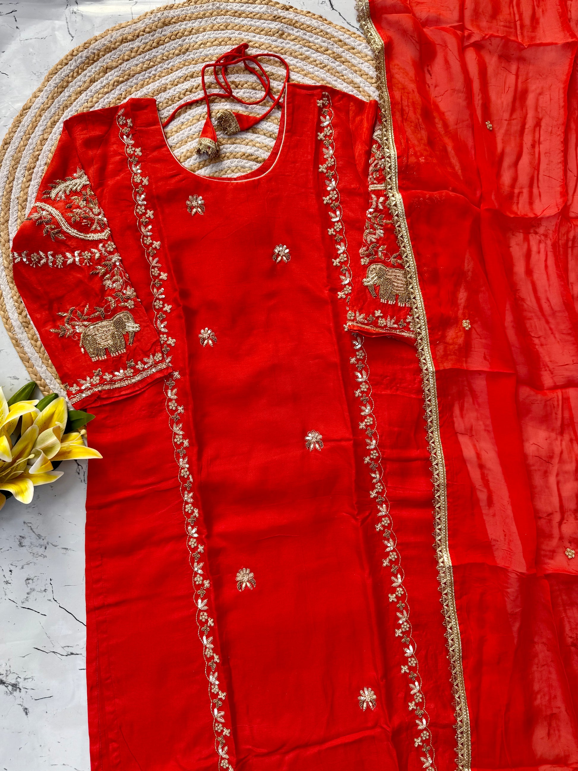 "Nimrit" heavy handwork wedding special suit set 🛍️