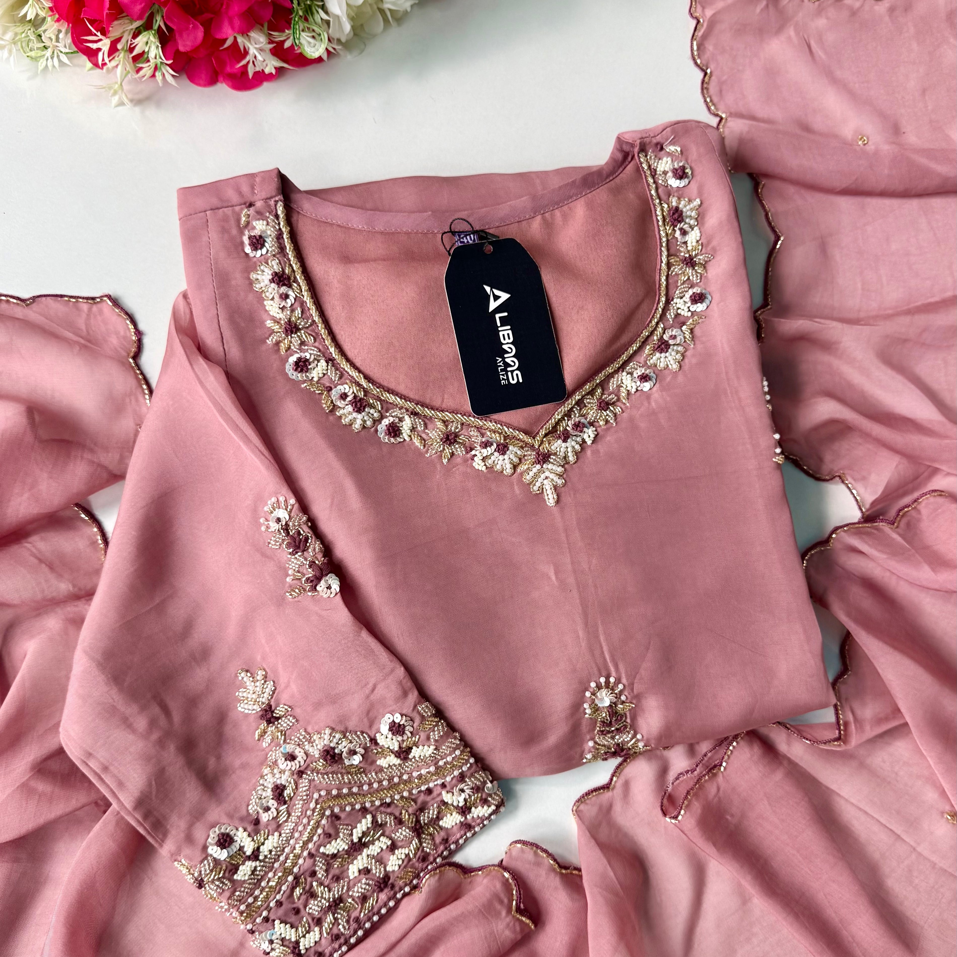 🛍️Alina - Premium Designer Organza Viscose A Line Kurta Set
